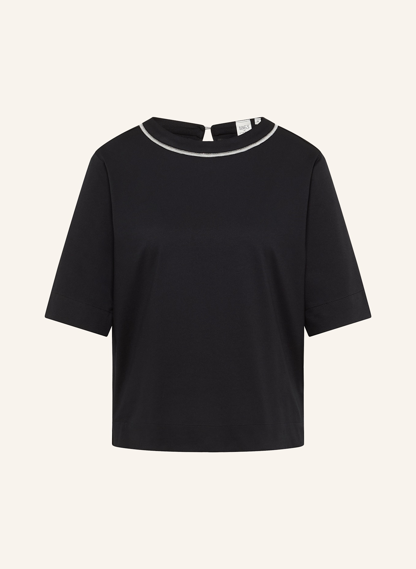 1863 by ETERNA Bluse LOOSE FIT: SCHWARZ