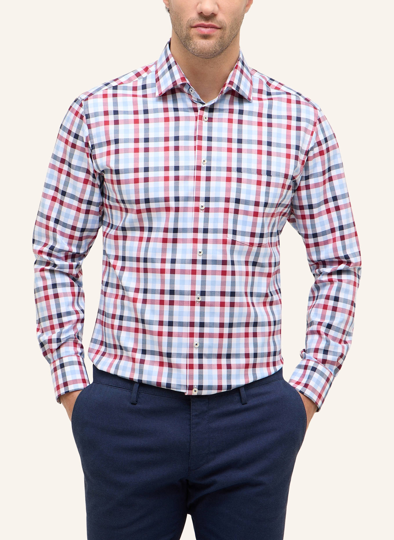 ETERNA Hemd MODERN FIT: ROT