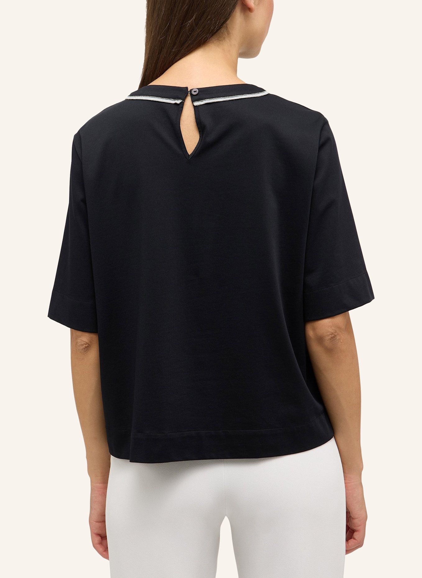 1863 by ETERNA Bluse LOOSE FIT: SCHWARZ