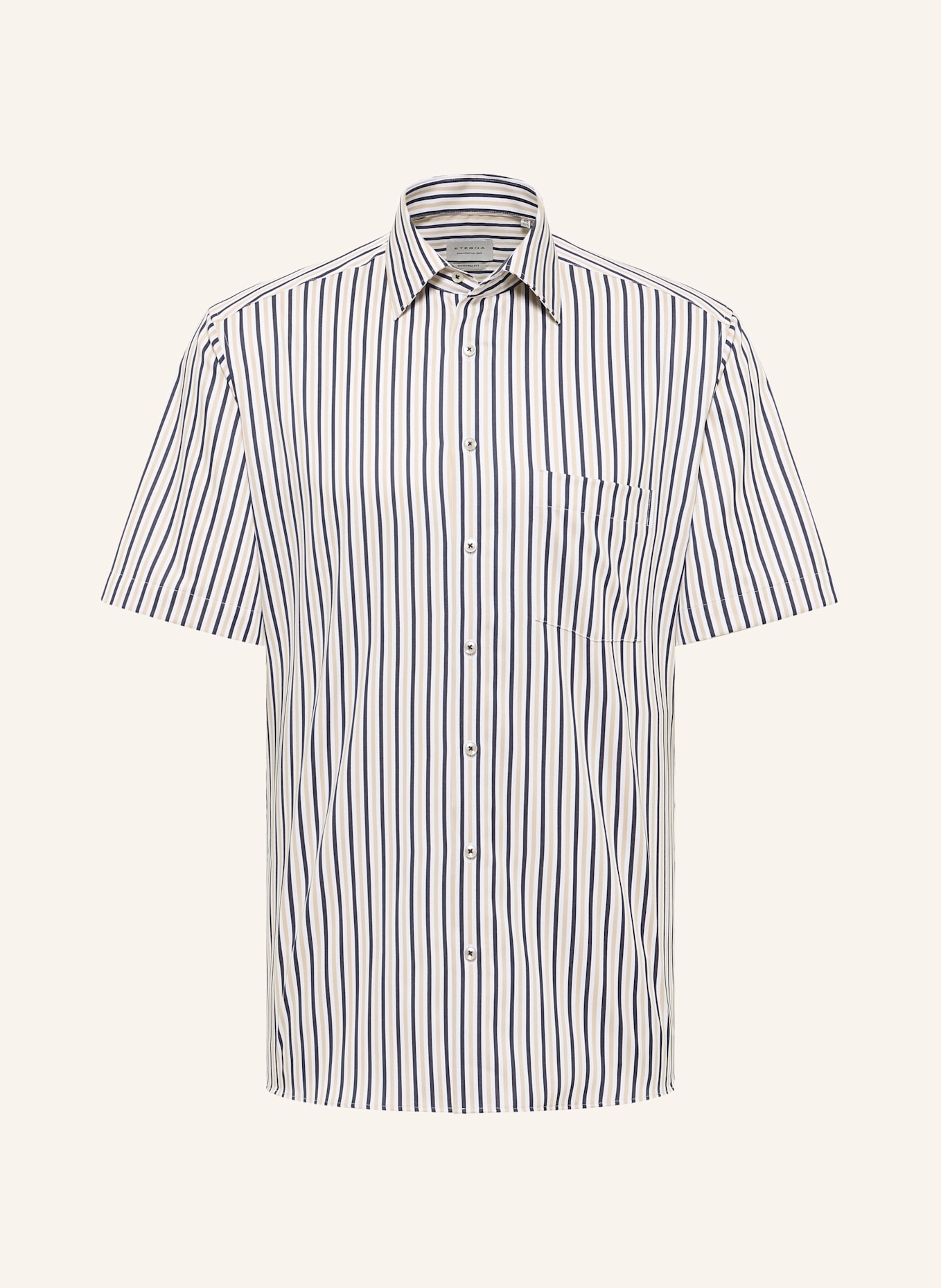 ETERNA Kurzarm-Hemd MODERN FIT: BEIGE