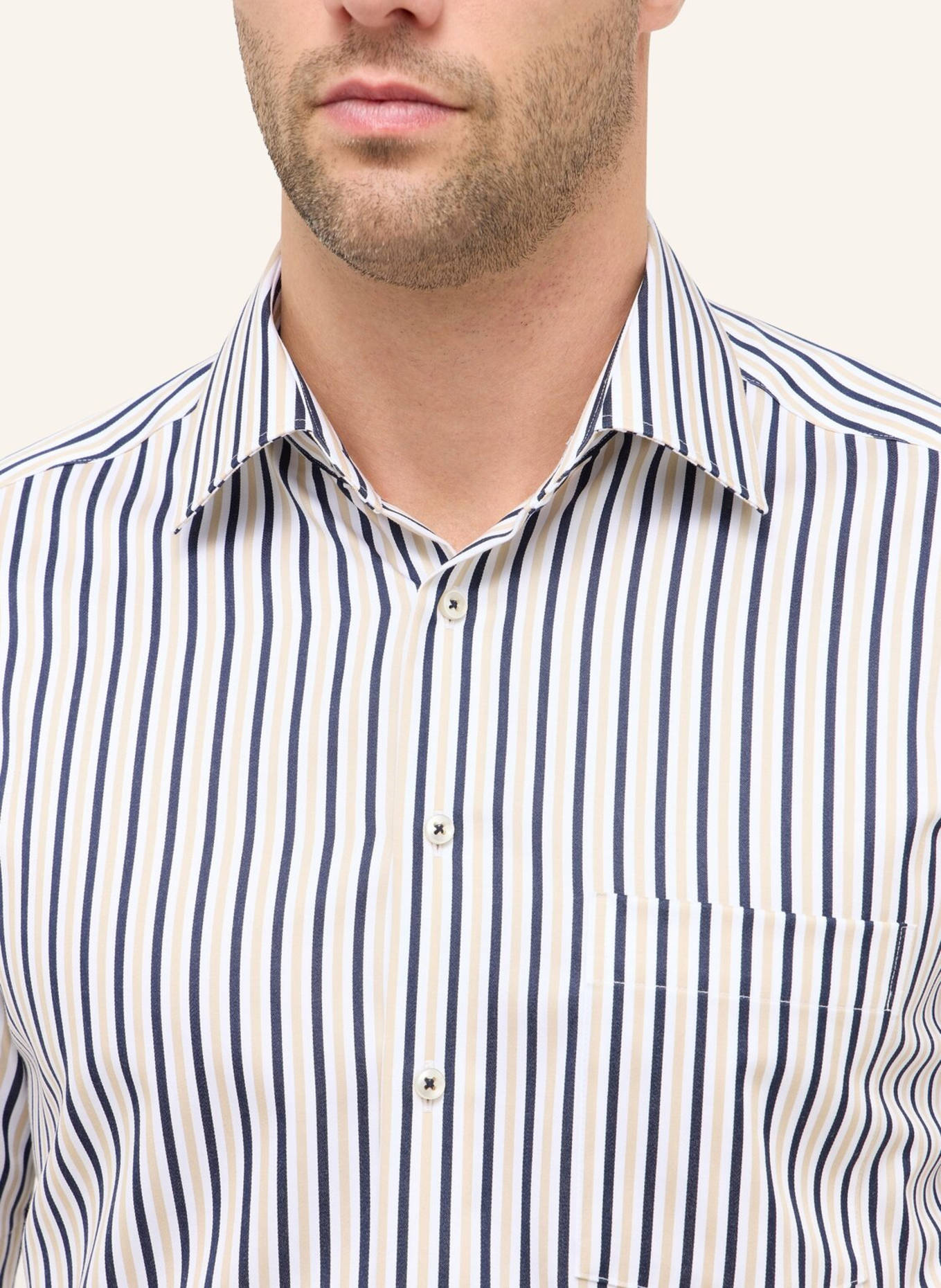 ETERNA Kurzarm-Hemd MODERN FIT: BEIGE