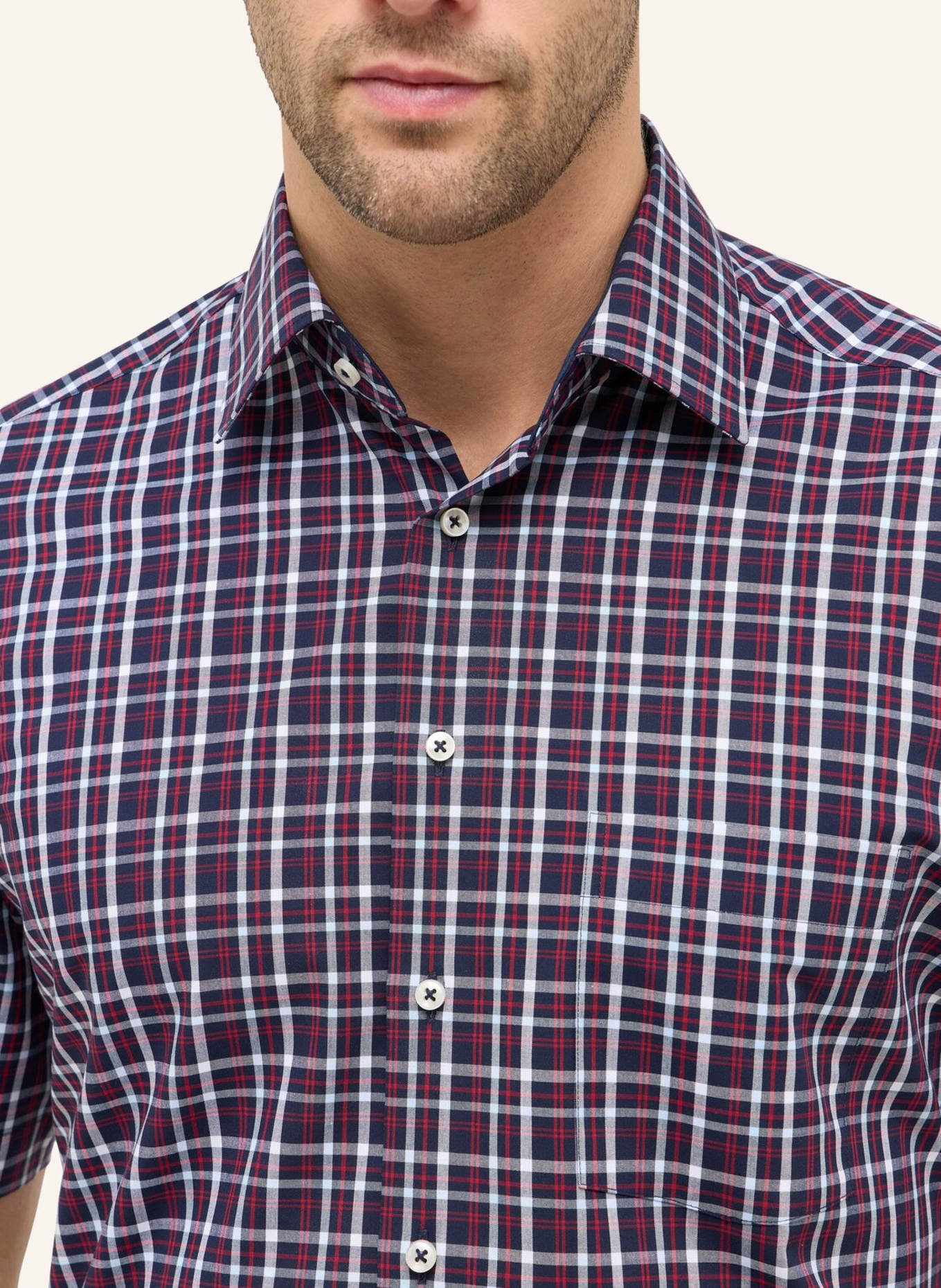 ETERNA Kurzarm-Hemd MODERN FIT: DUNKELBLAU