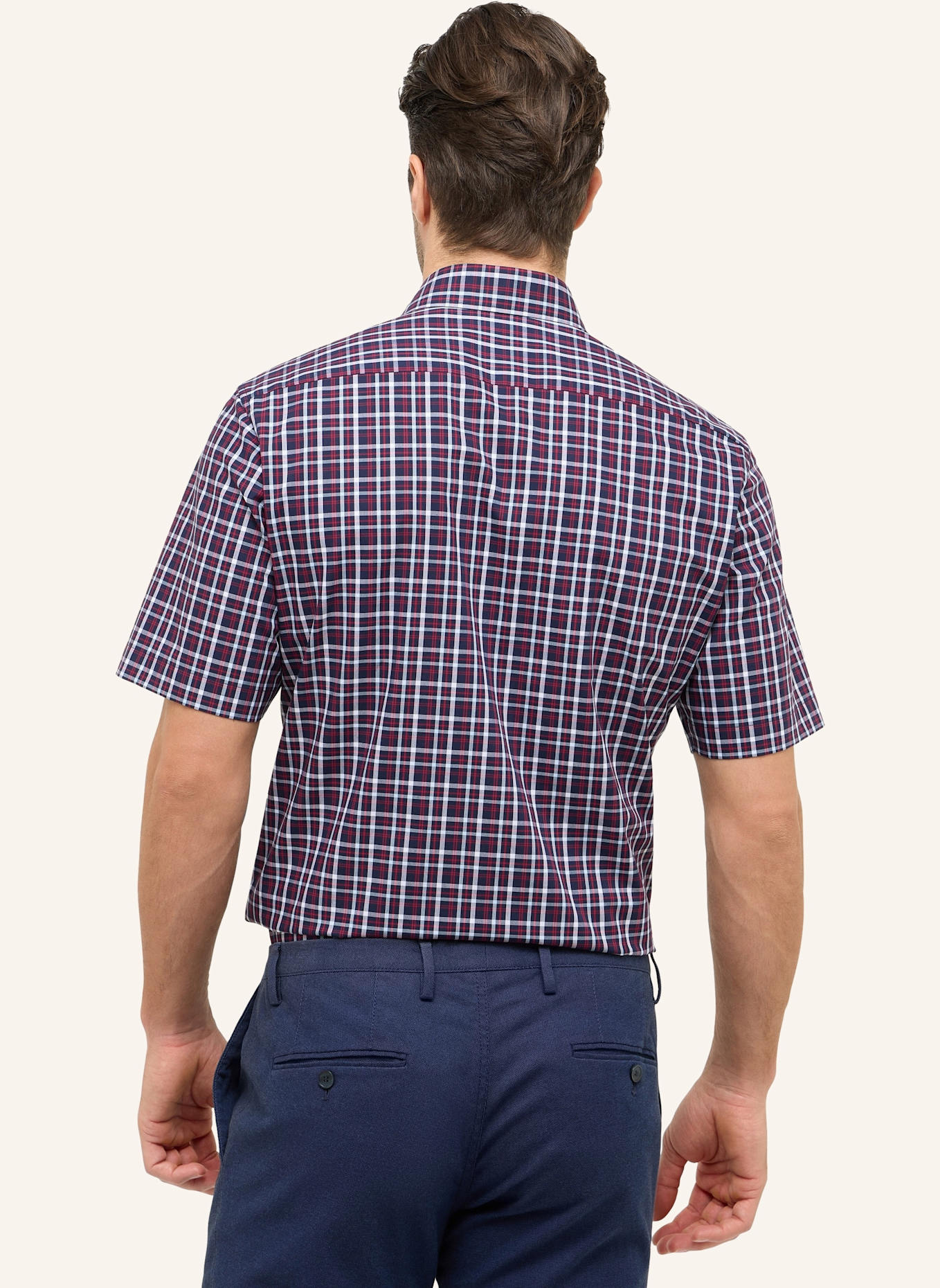 ETERNA Kurzarm-Hemd MODERN FIT: DUNKELBLAU