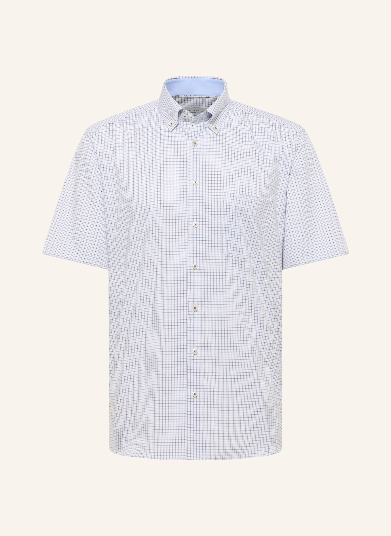 ETERNA Kurzarm-Hemd MODERN FIT: BRAUN