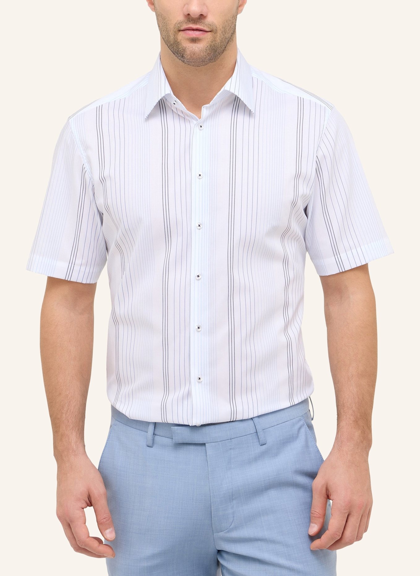 ETERNA Kurzarm-Hemd MODERN FIT: BLAU