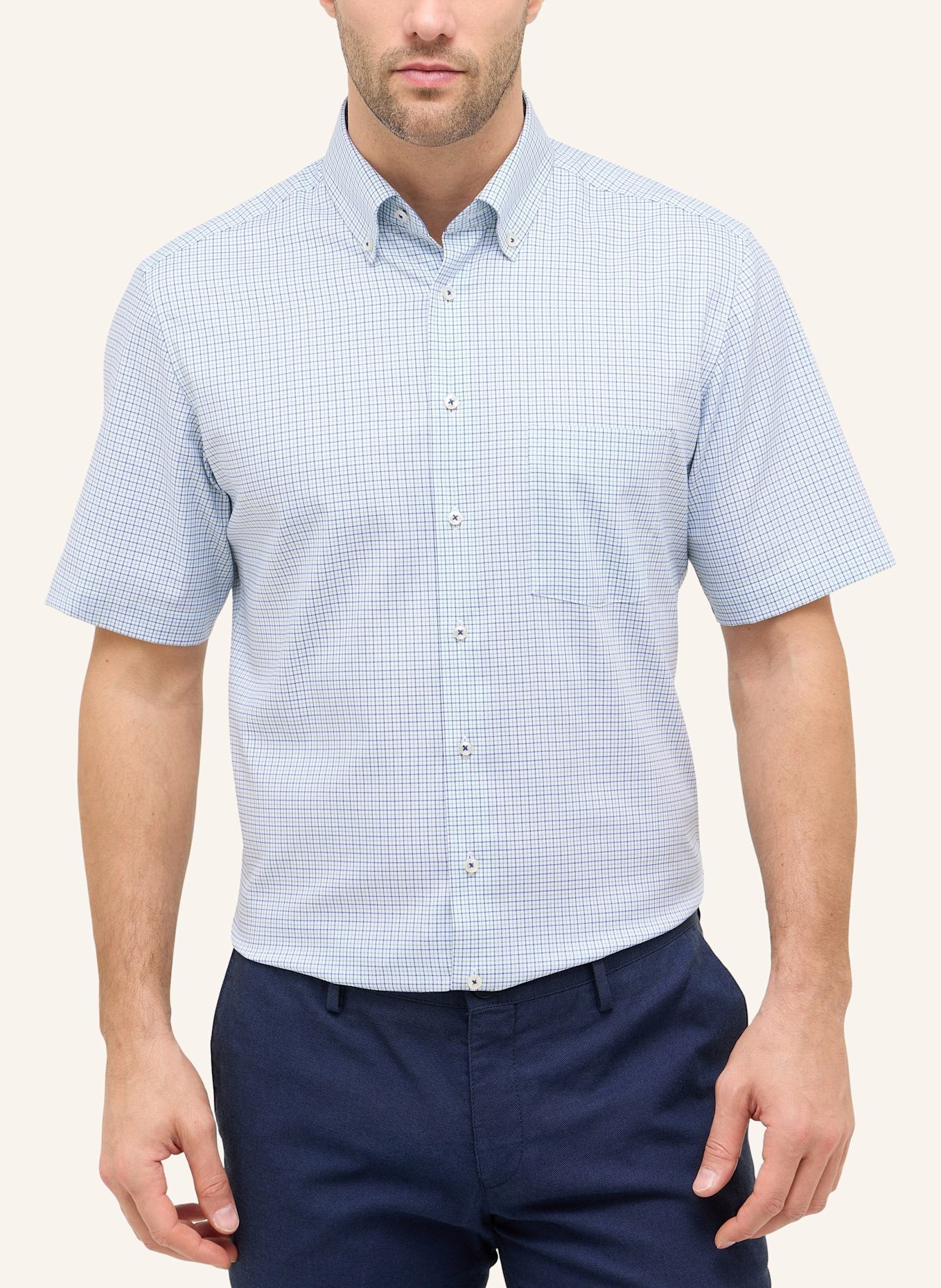 ETERNA Kurzarm-Hemd MODERN FIT: GRÜN