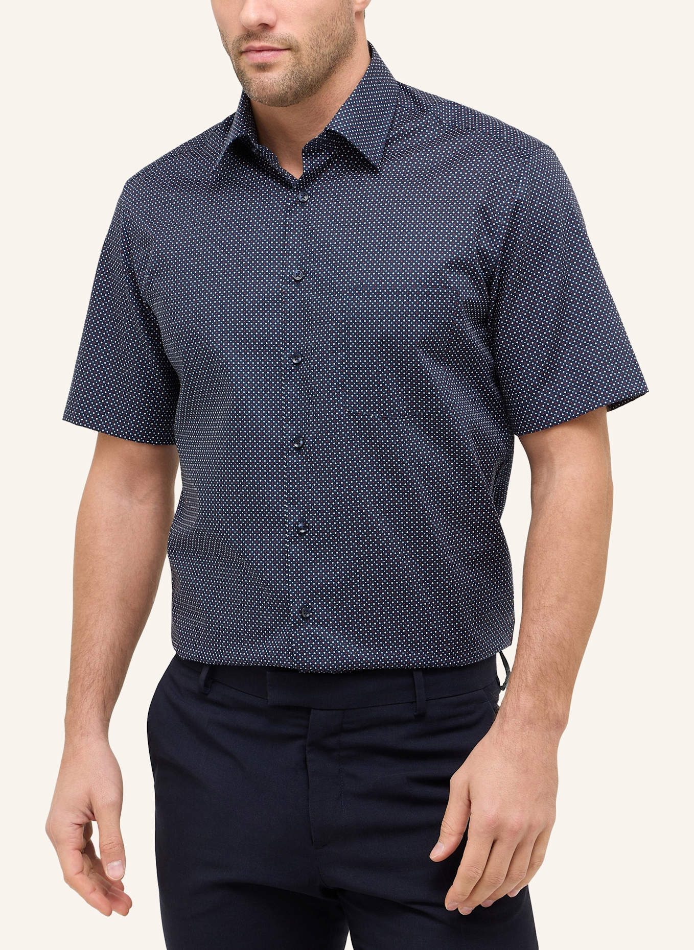 ETERNA Kurzarm-Hemd MODERN FIT: ROT