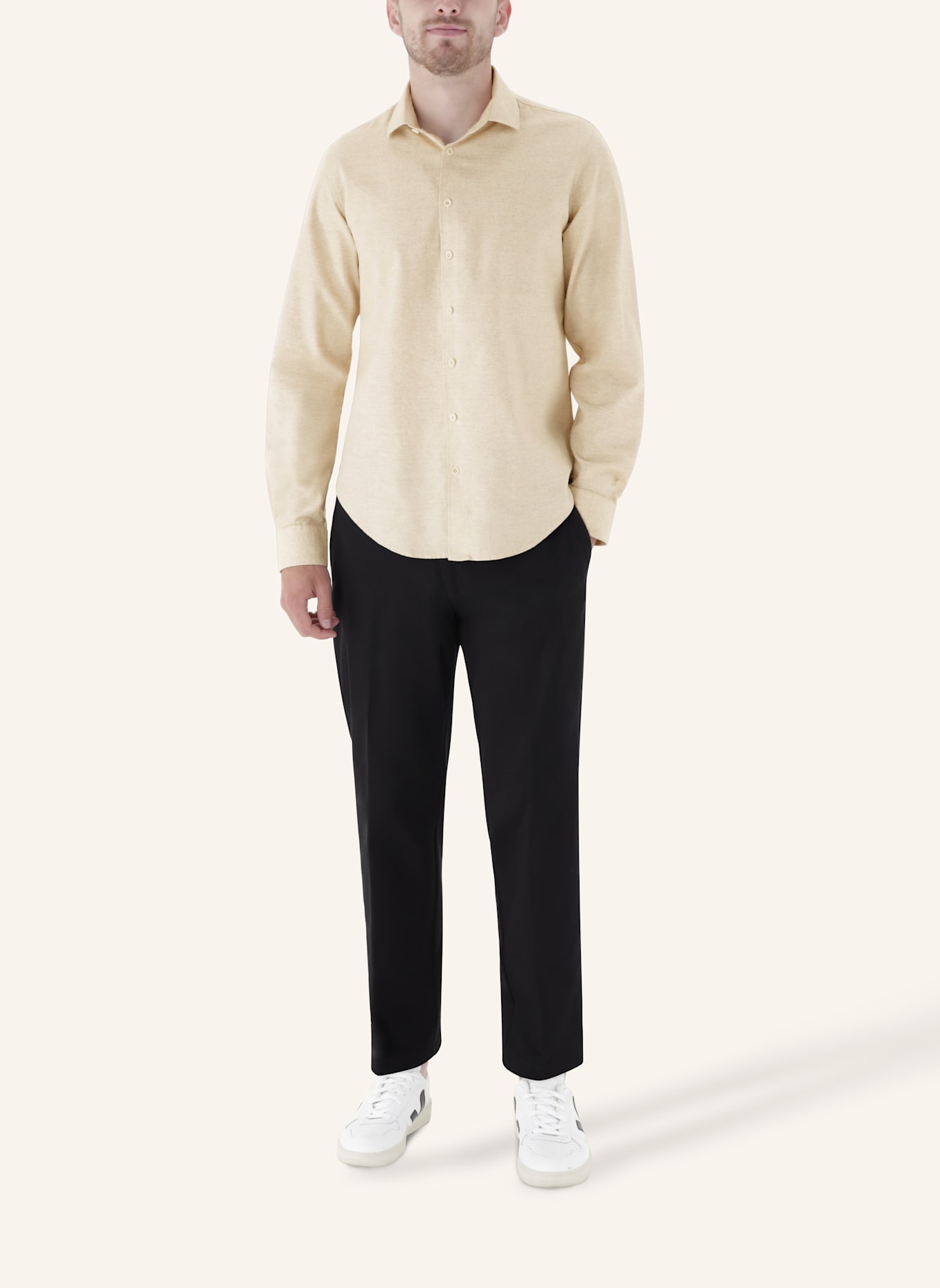 CG - CLUB of GENTS Hemd CG Harmon W Slim Fit: BEIGE