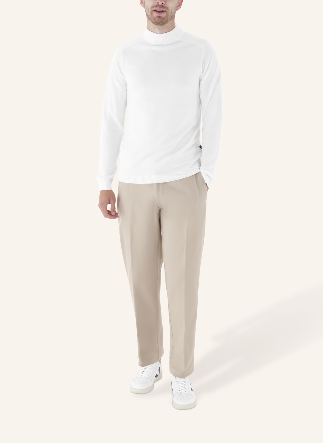 CG - CLUB of GENTS Strick CG Bertie Slim Fit: WEISS