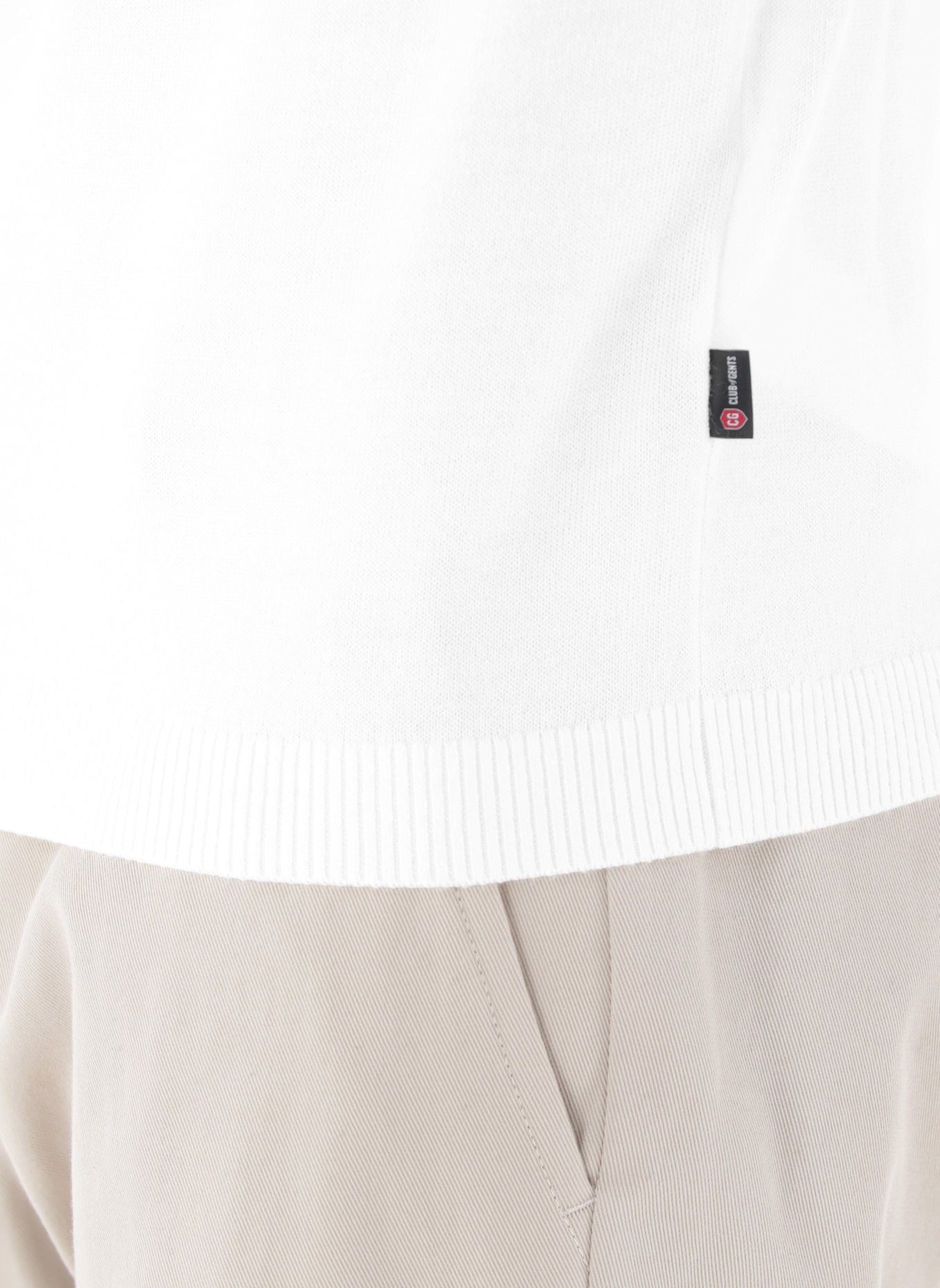 CG - CLUB of GENTS Strick CG Bertie Slim Fit: WEISS
