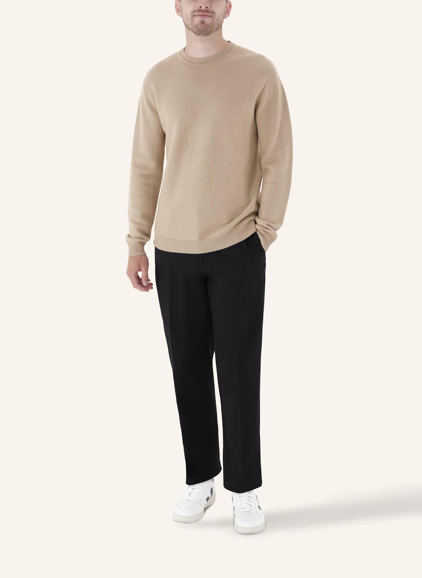 CG - CLUB of GENTS Strick CG Bo Slim Fit: BEIGE