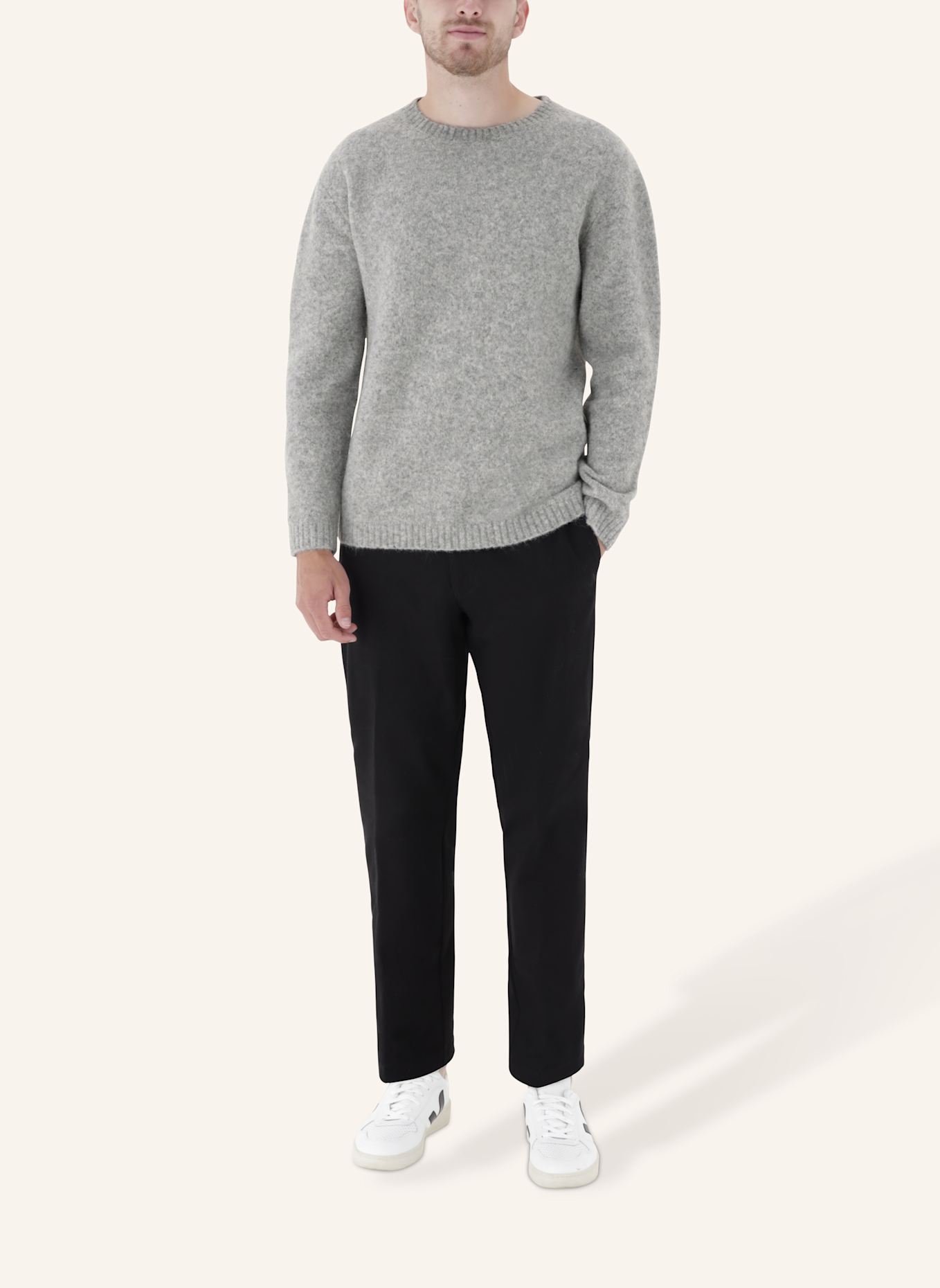 CG - CLUB of GENTS Strick CG Bennie Slim Fit: HELLGRAU