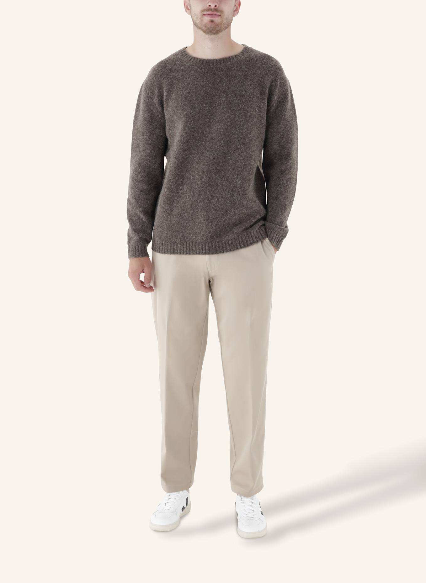 CG - CLUB of GENTS Strick CG Bennie Slim Fit: BRAUN