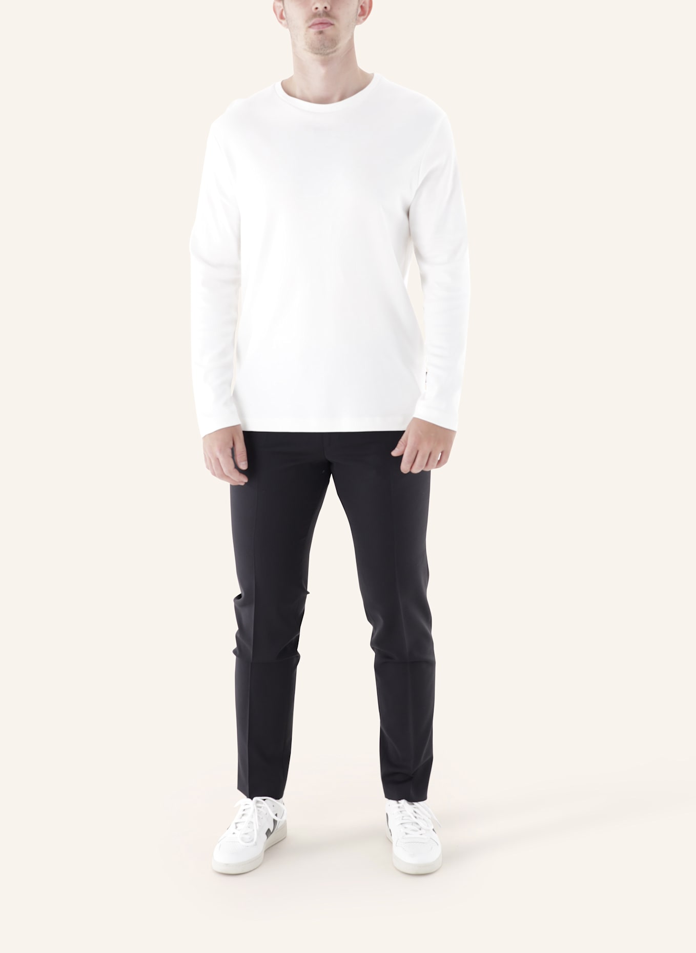 CG - CLUB of GENTS Jersey CG Brigg Slim Fit: WEISS