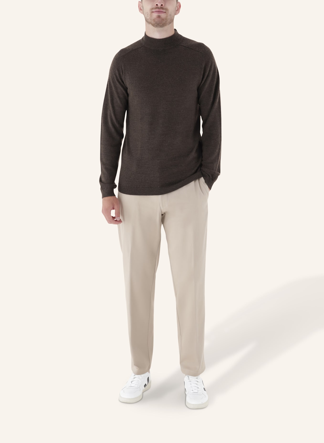 CG - CLUB of GENTS Strick CG Bertie Slim Fit: DUNKELBRAUN