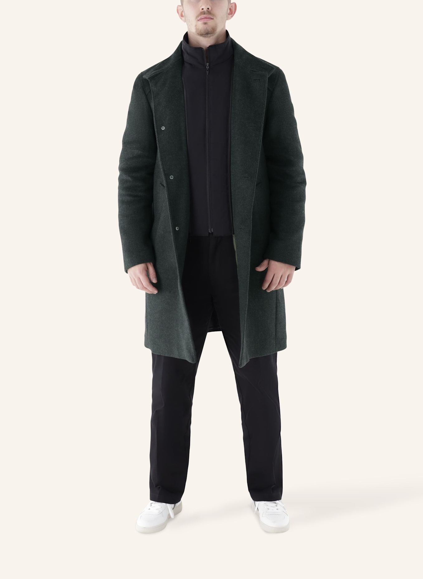 CG - CLUB of GENTS Mantel CG Mats Slim Fit: DUNKELGRAU