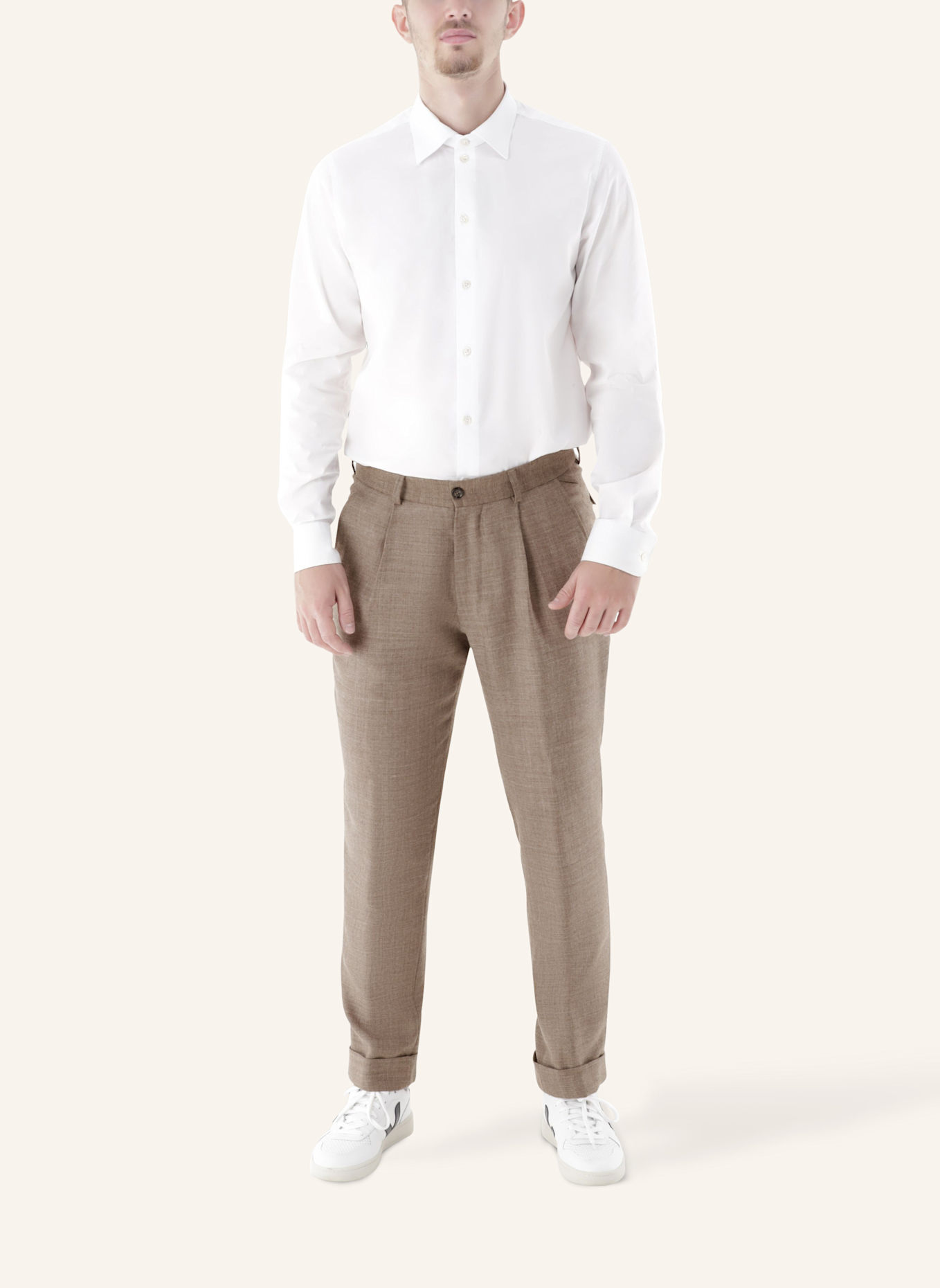 CG - CLUB of GENTS Hose CG Obey Slim Fit: HELLBRAUN