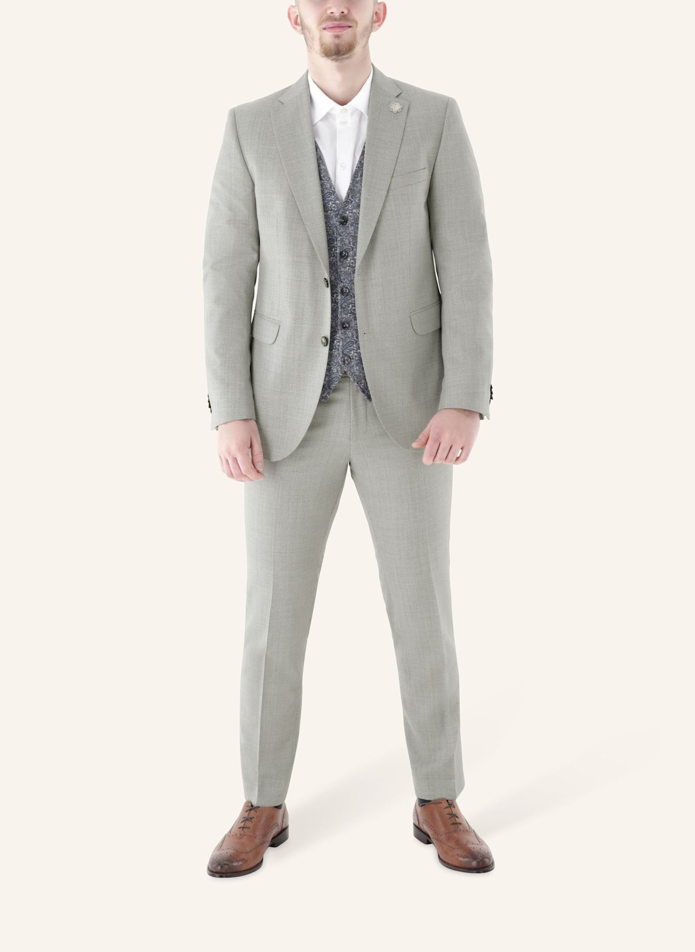 CG - CLUB of GENTS Hose CG Paco Slim Fit: HELLGRAU