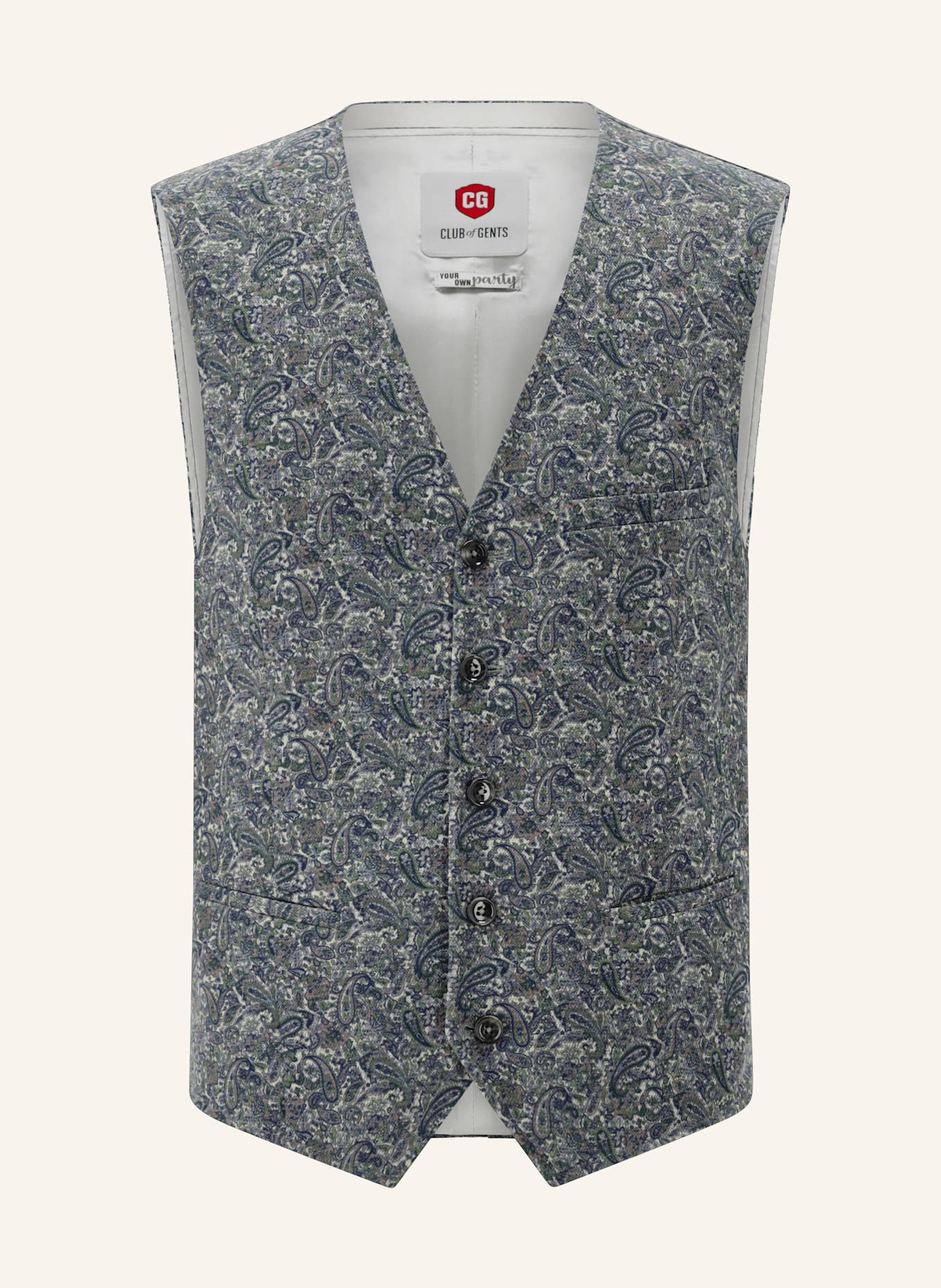 CG - CLUB of GENTS Weste CG Plum-J Slim Fit: TÜRKIS