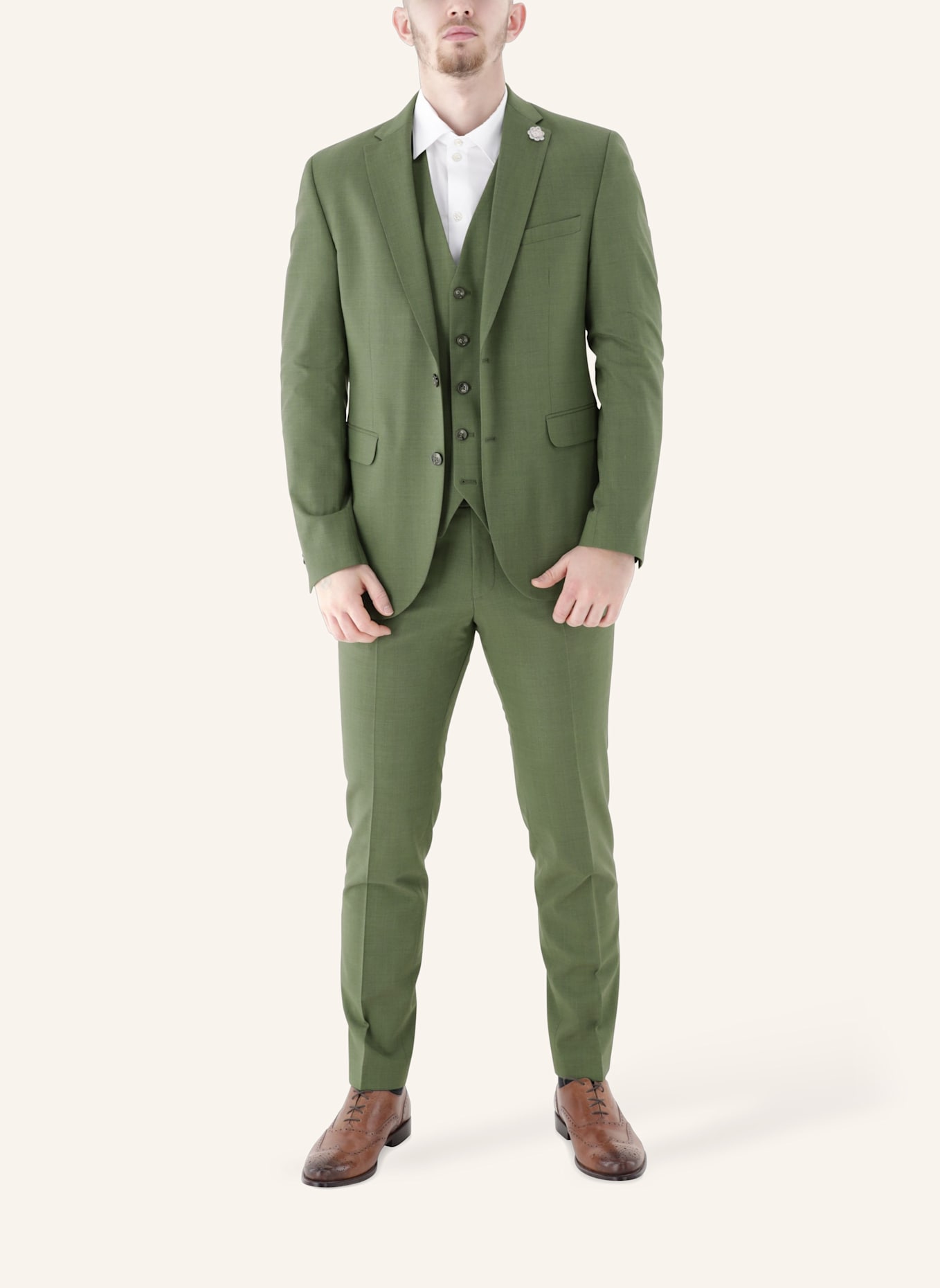 CG - CLUB of GENTS Weste CG Plum Slim Fit: GRÜN