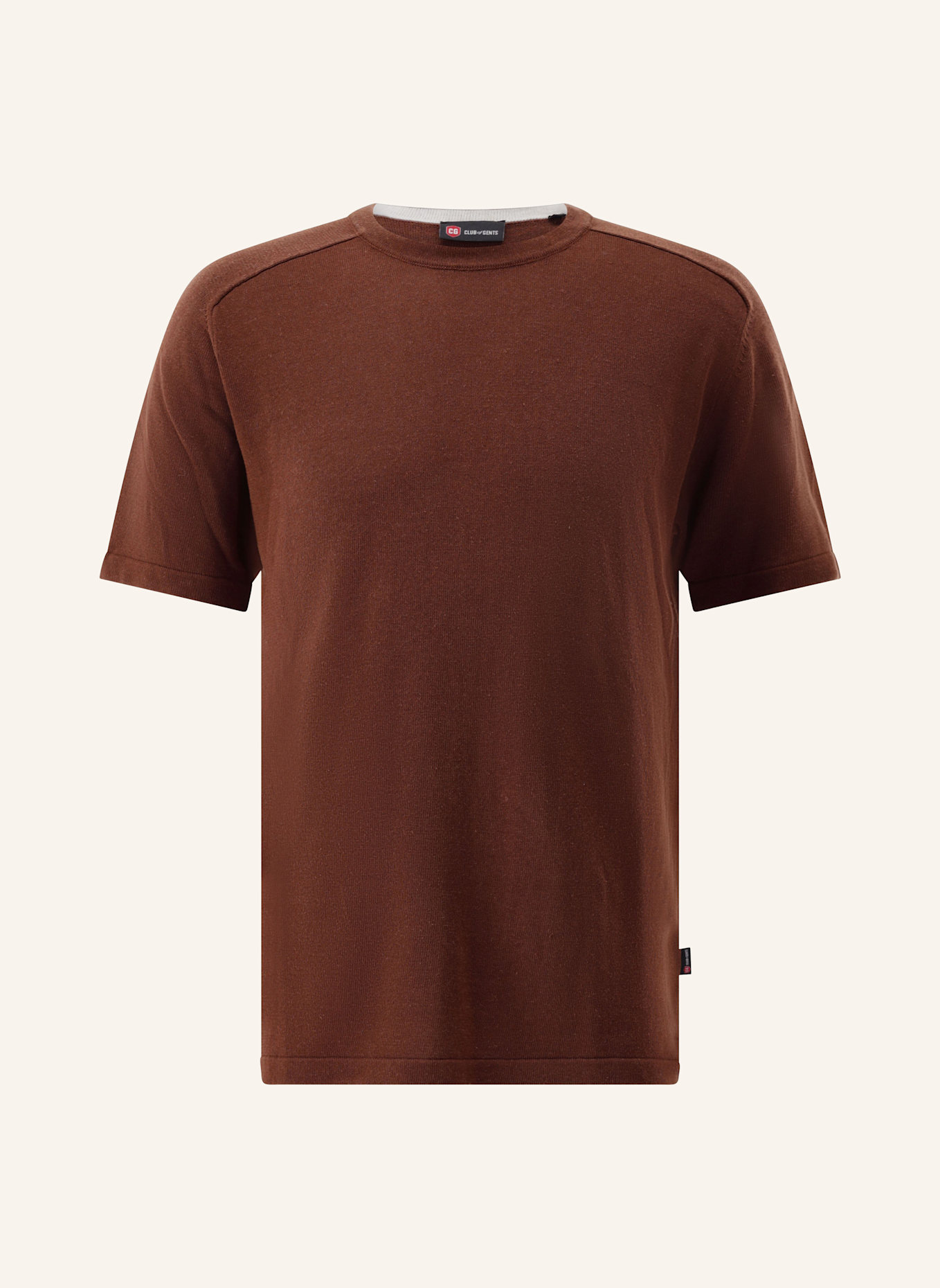 CG - CLUB of GENTS T-Shirt CG Braden Slim Fit: HELLBRAUN