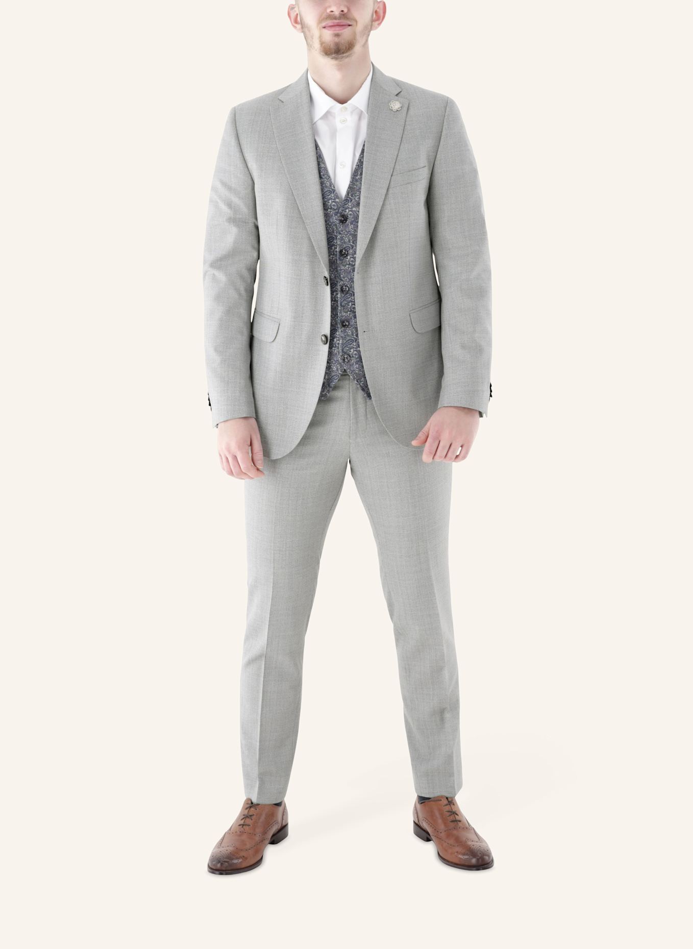 CG - CLUB of GENTS Sakko CG Paul-E SV Slim Fit: HELLGRAU