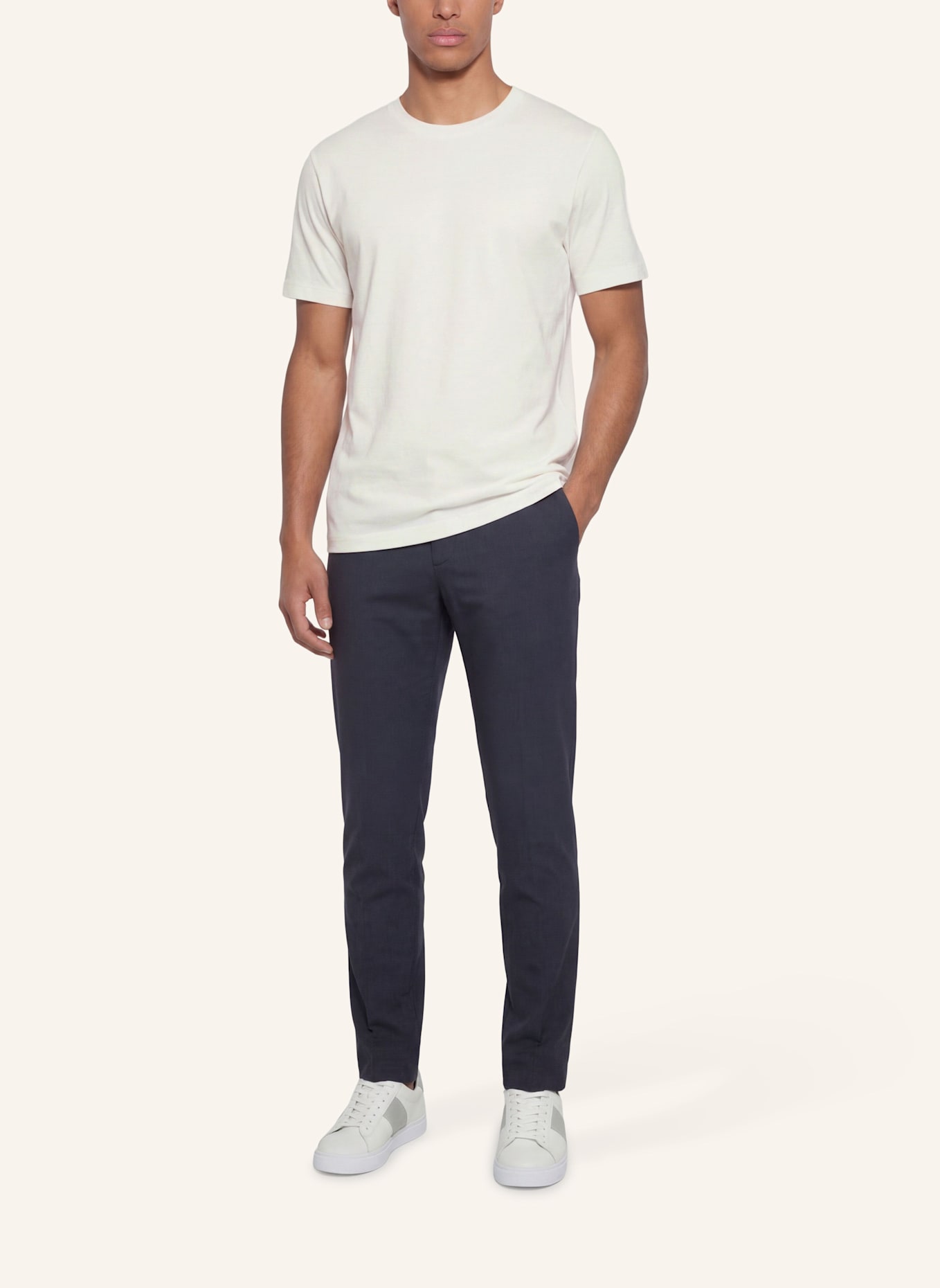 CG - CLUB of GENTS Jersey CG Brooks Slim Fit: BEIGE