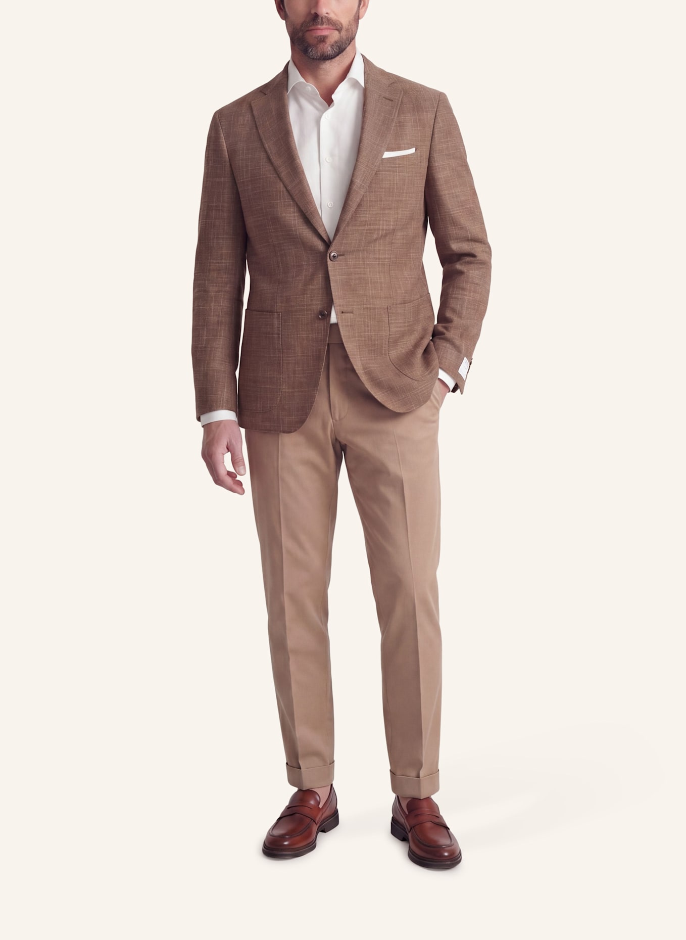 CARL GROSS BLACK LINE Sakko CG Tellison SV Modern Fit: BRAUN