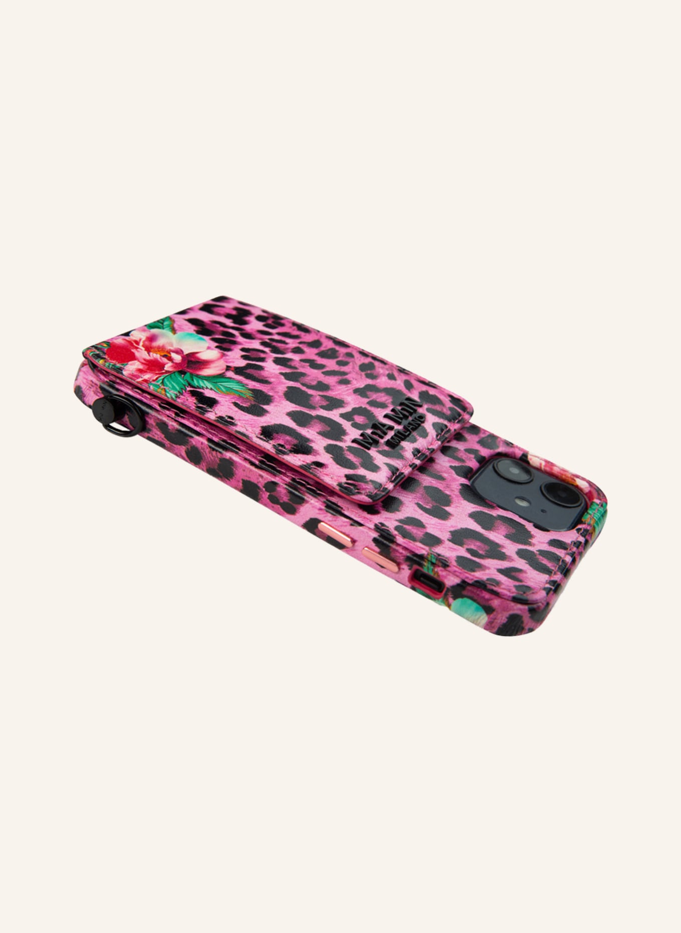MiA MiN Smartphone Tasche LEO FANTASIA, Farbe: PINK/SCHWARZ (Bild 3)