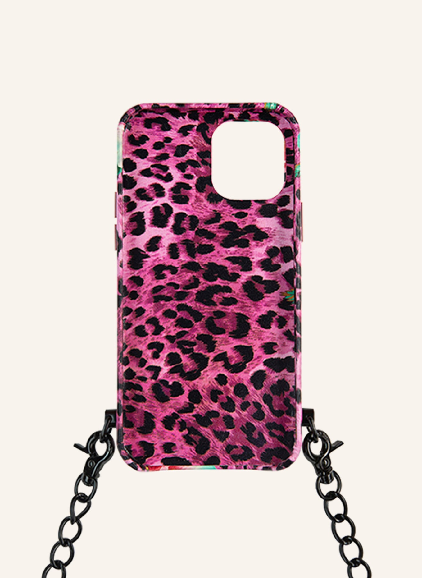 MiA MiN Smartphone Tasche LEO FANTASIA, Farbe: PINK/SCHWARZ (Bild 2)