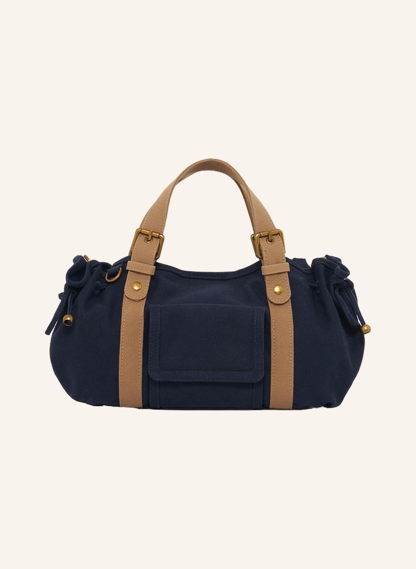 GERARD DAREL Tasche 18H: DUNKELBLAU/ CAMEL