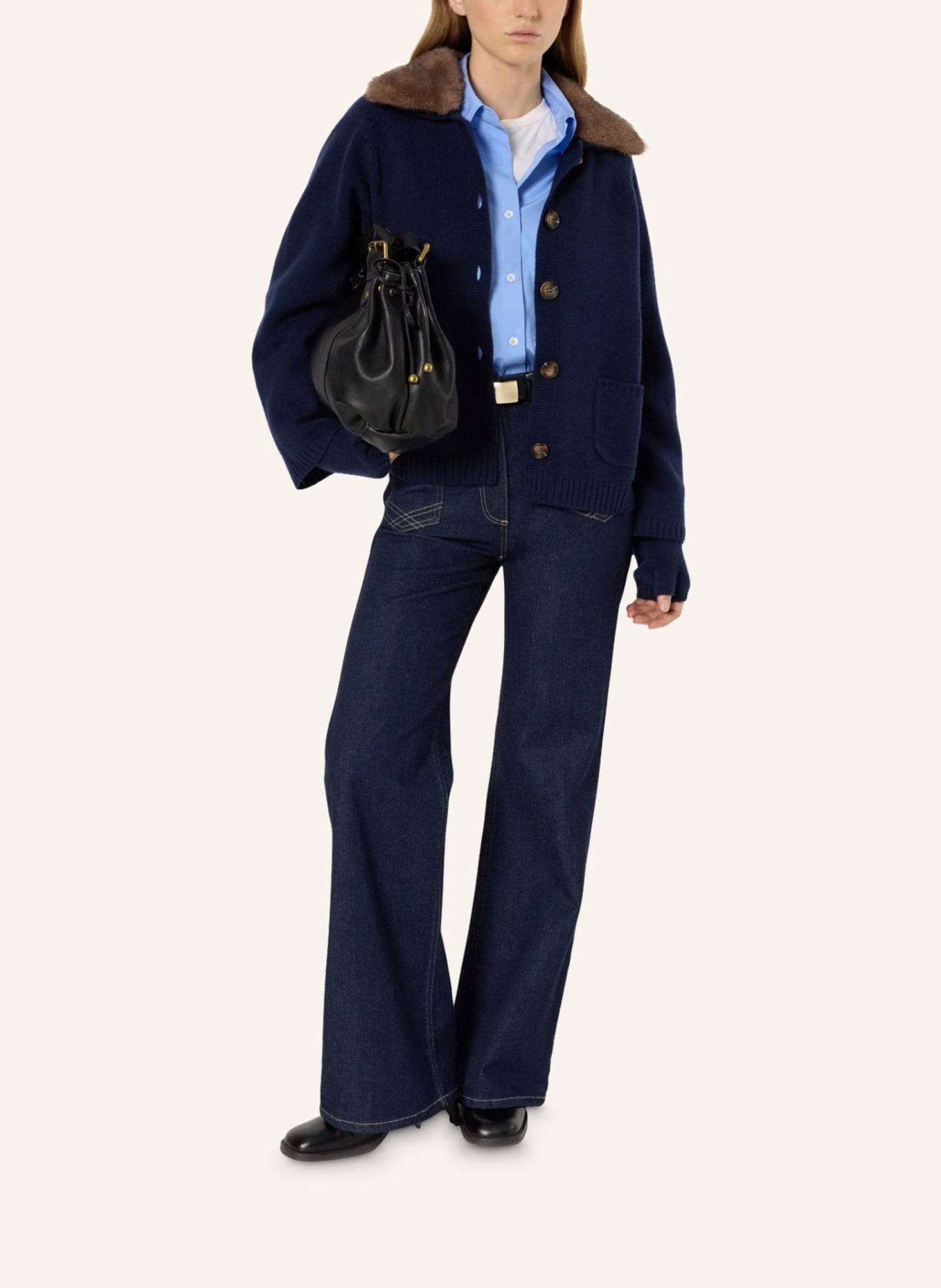 GERARD DAREL Strickjacke ELENA: DUNKELBLAU