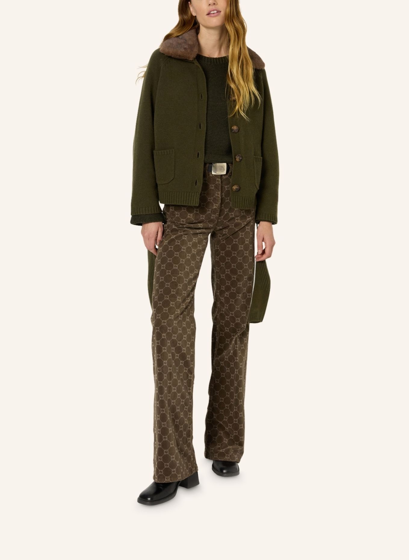 GERARD DAREL Strickjacke ELENA: KHAKI