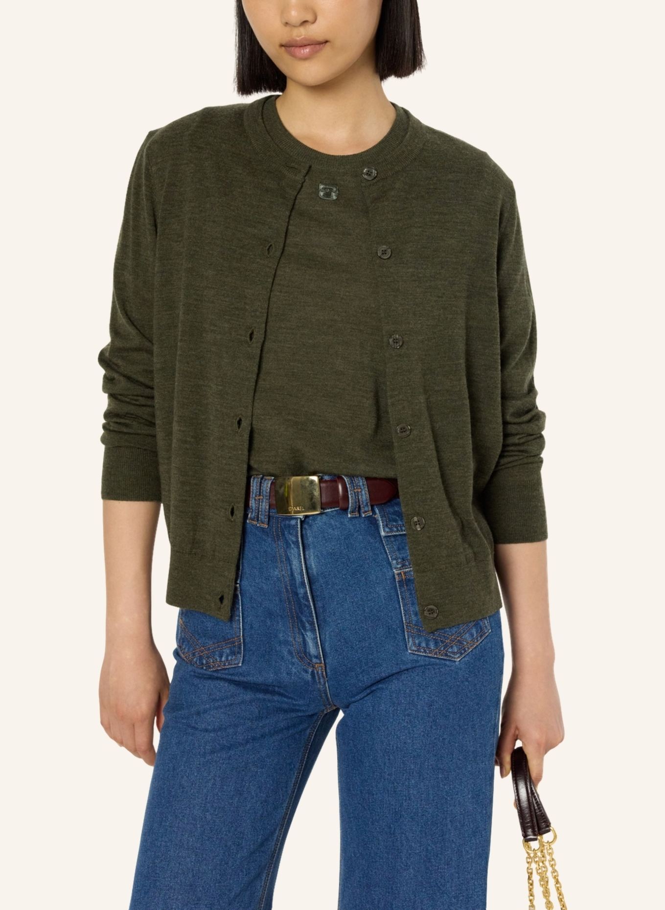 GERARD DAREL Strickjacken LYANE: KHAKI