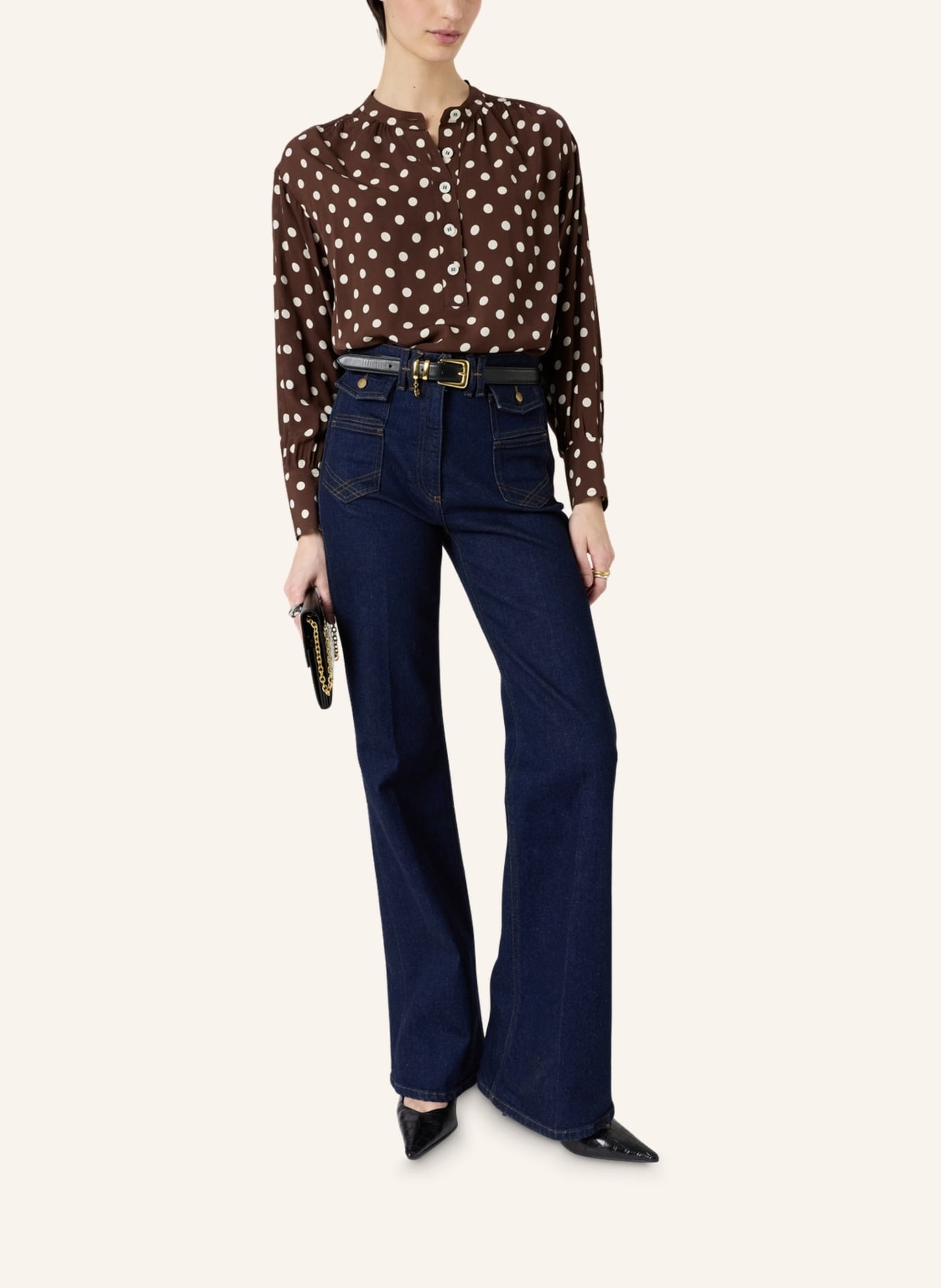 GERARD DAREL Bluse CAYANE: BRAUN
