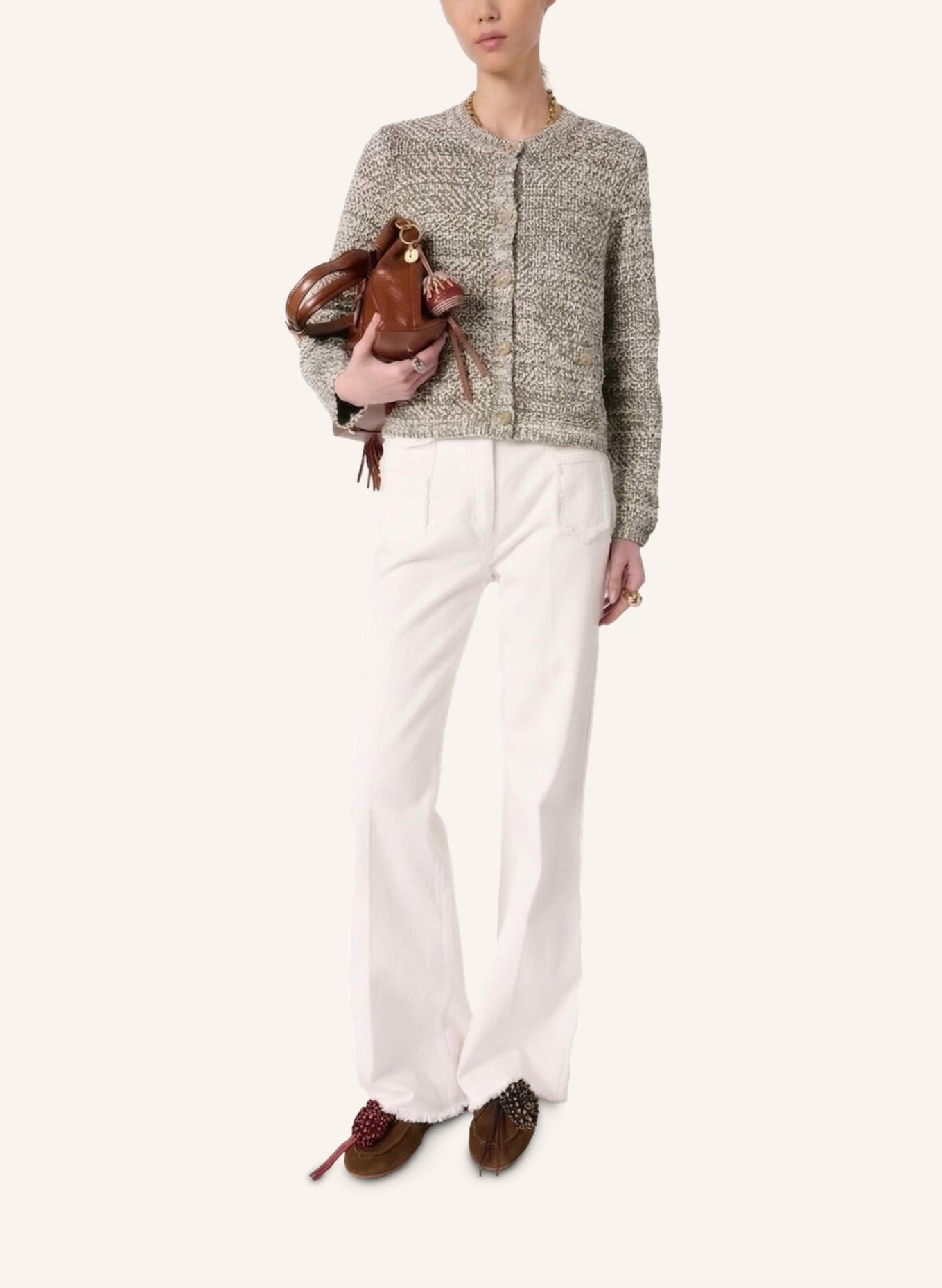 GERARD DAREL Strickjacke LEORA: KHAKI