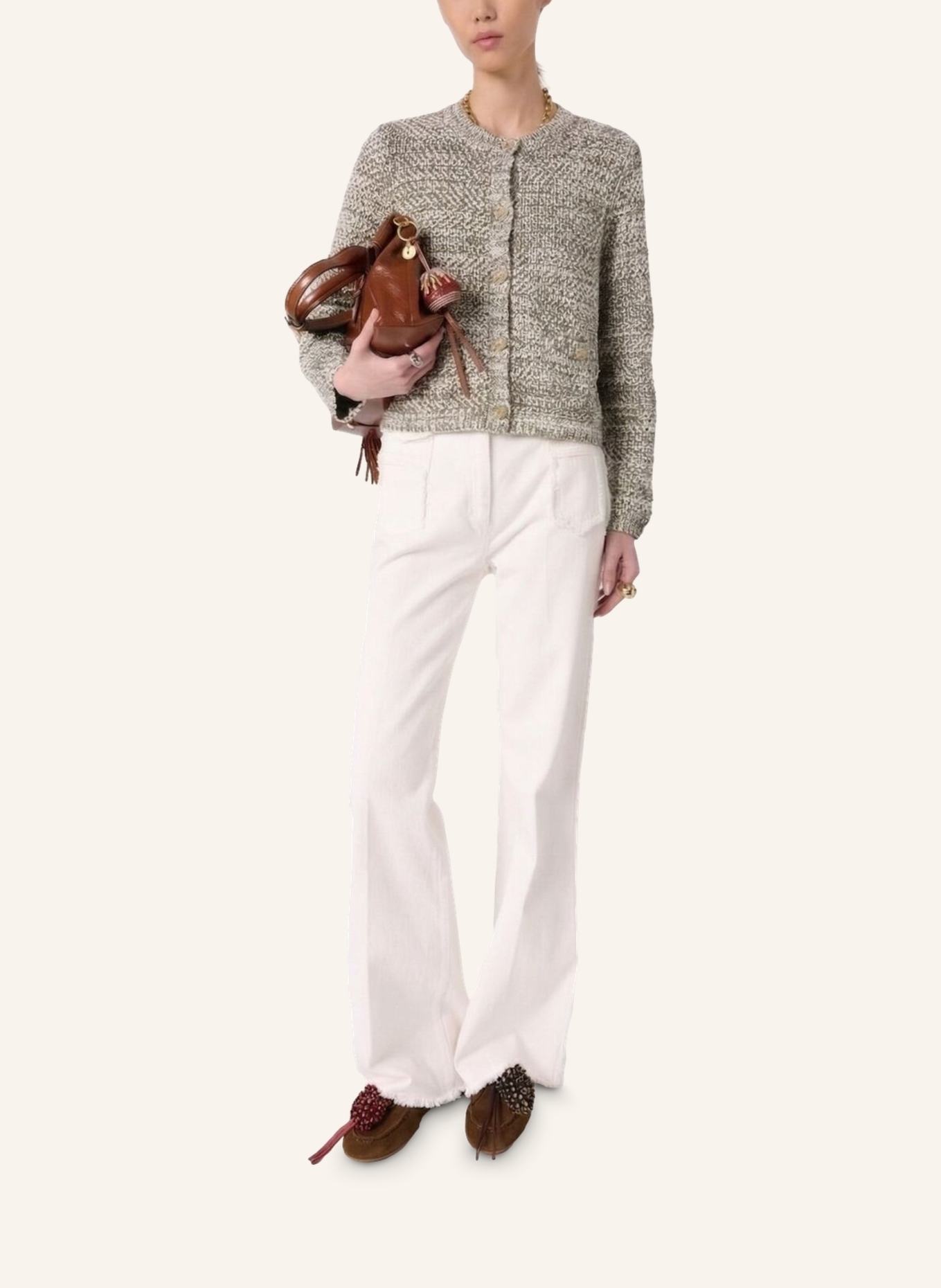GERARD DAREL Strickjacke LEORA: KHAKI