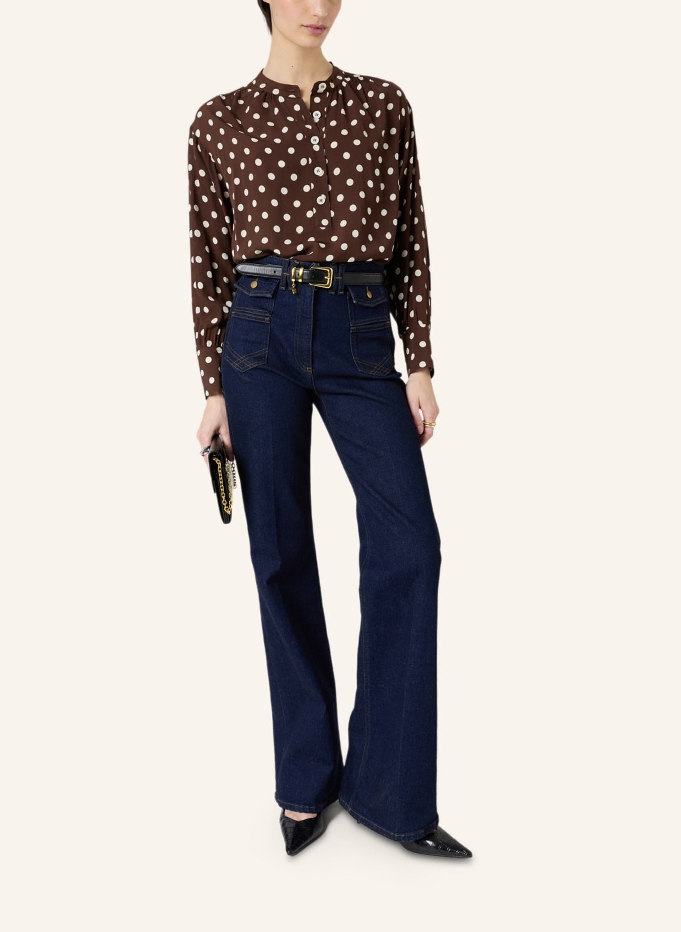 GERARD DAREL Bluse CAYANE: BRAUN