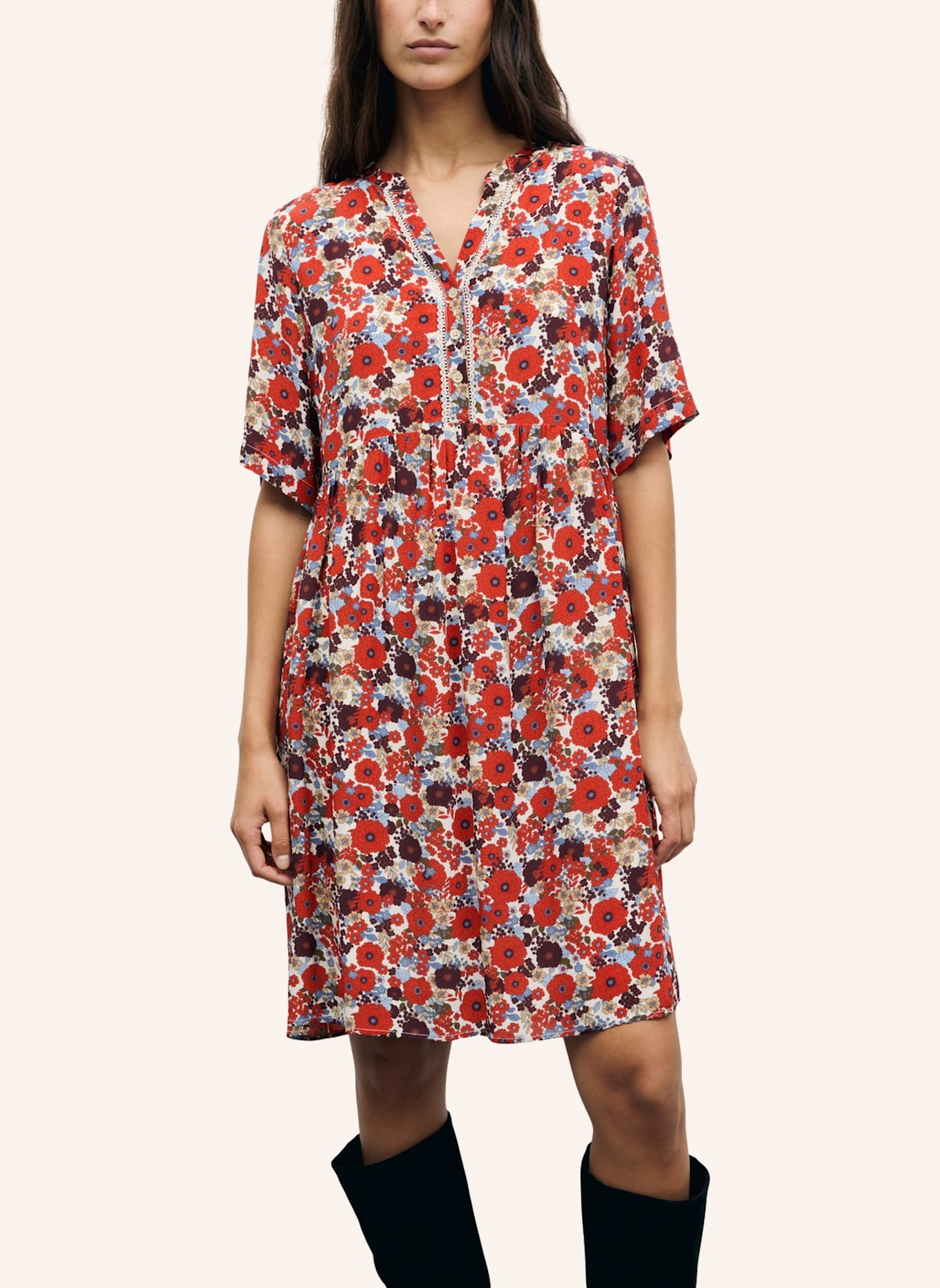 GERARD DAREL Kleid COLLE: ECRU