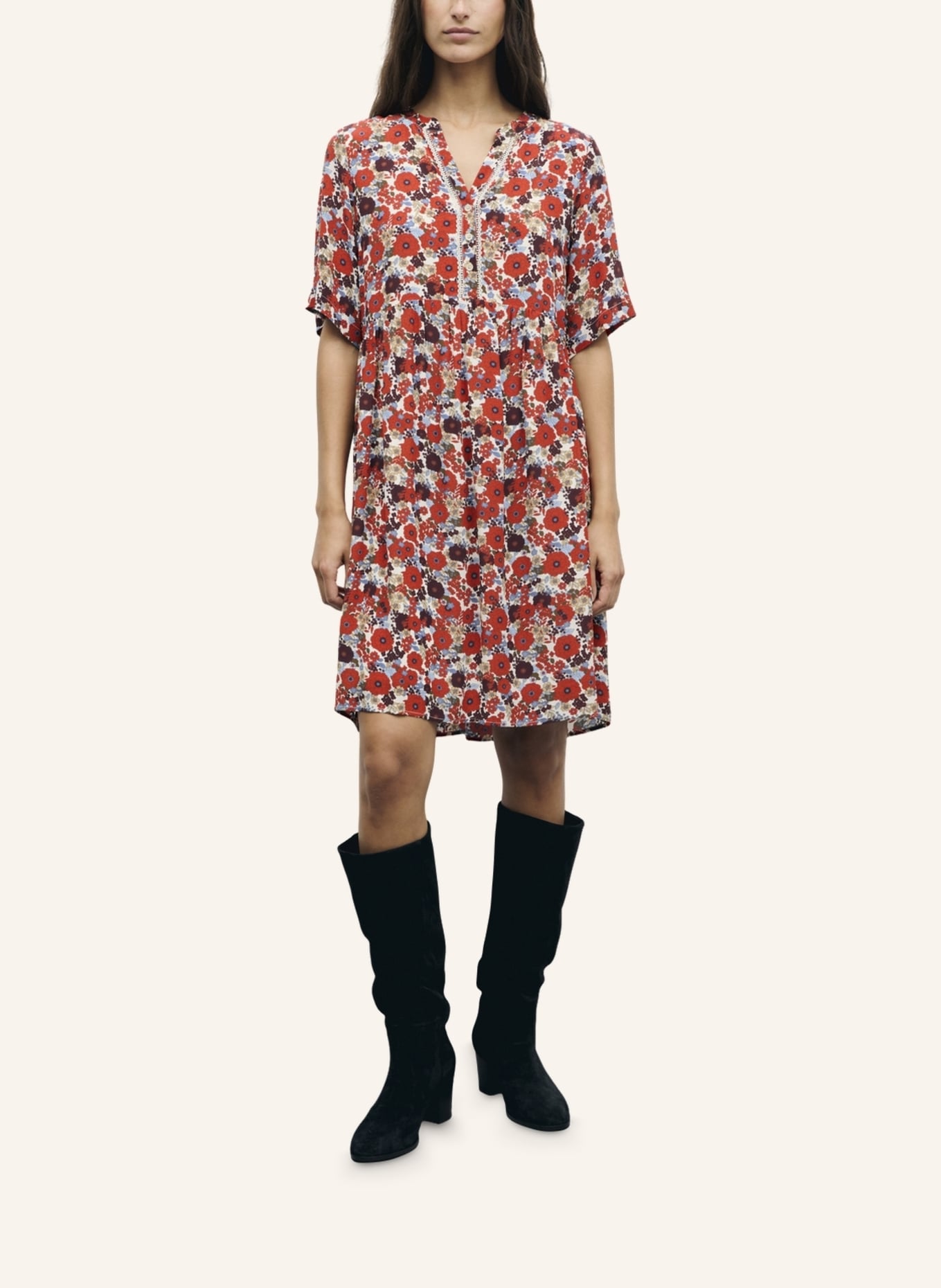 GERARD DAREL Kleid COLLE: ECRU