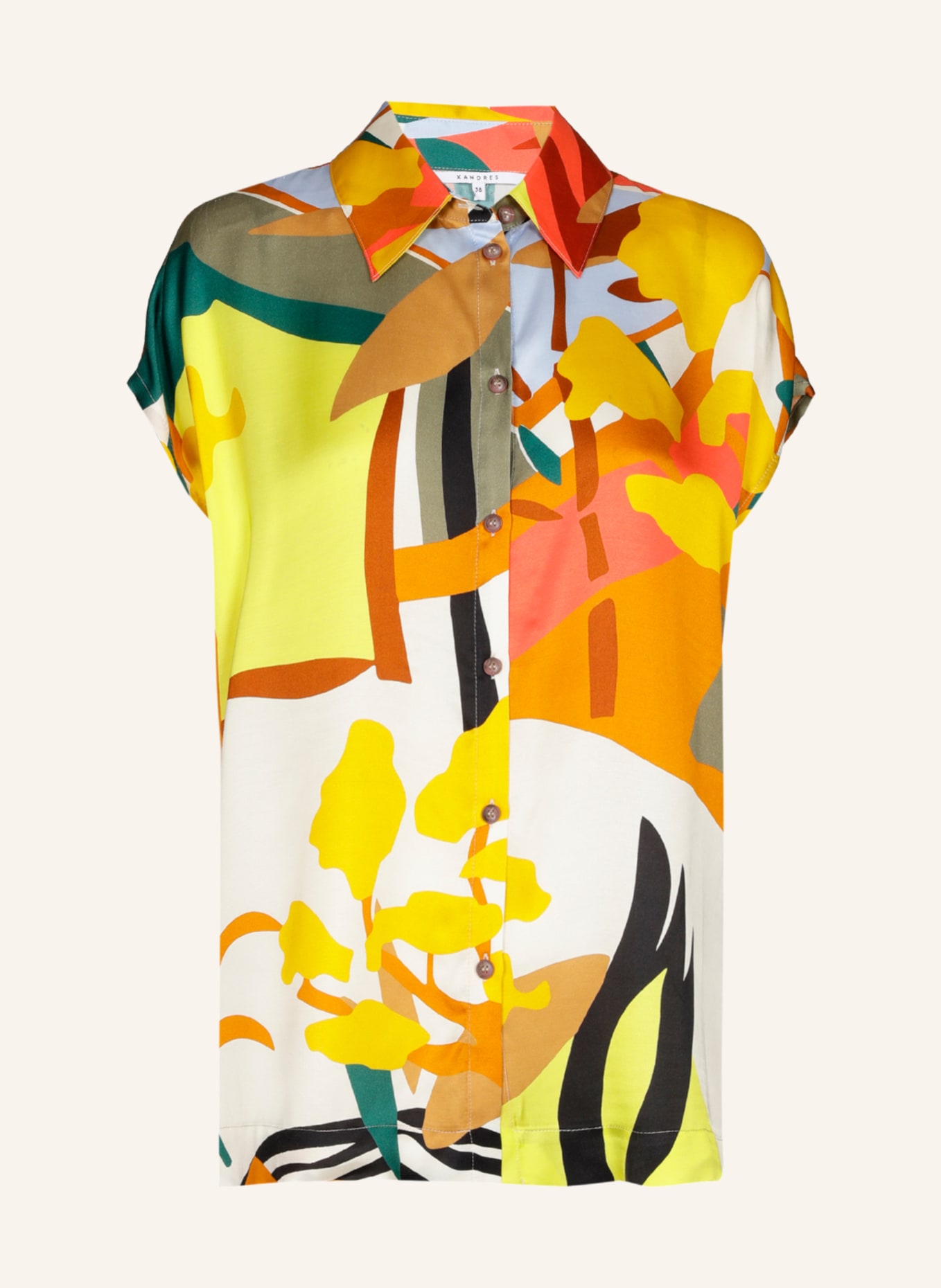 XANDRES Bluse HYREL, Farbe: DUNKELROT/ HELLORANGE (Bild 1)