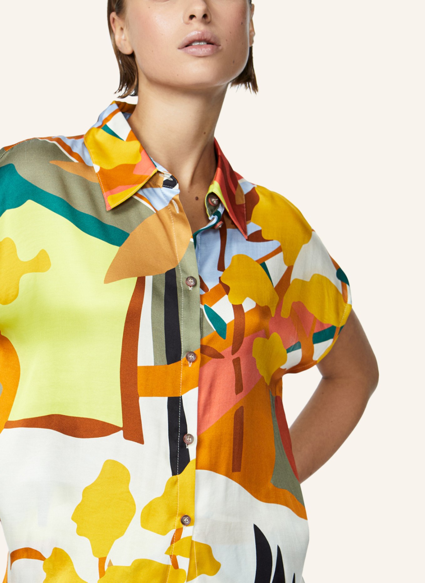 XANDRES Bluse HYREL, Farbe: DUNKELROT/ HELLORANGE (Bild 3)