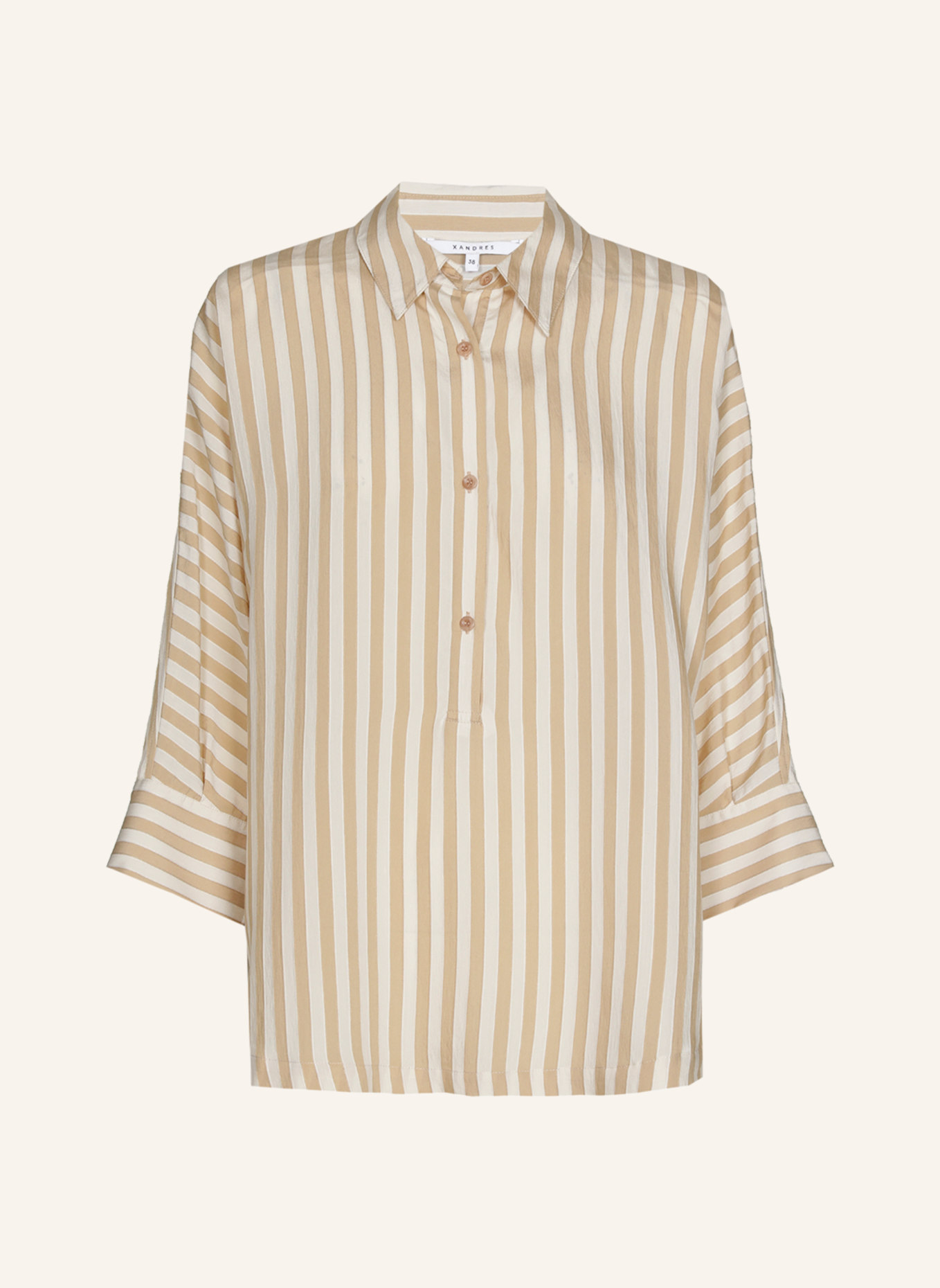XANDRES Blusen HATIDA: BEIGE/ GRAU