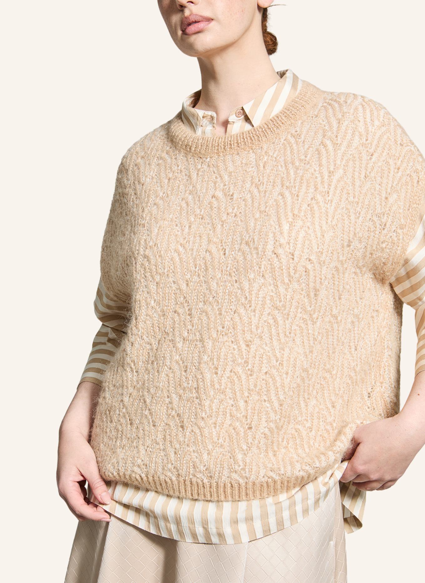 XANDRES Pullover BAKIRA: BEIGE/ GRAU