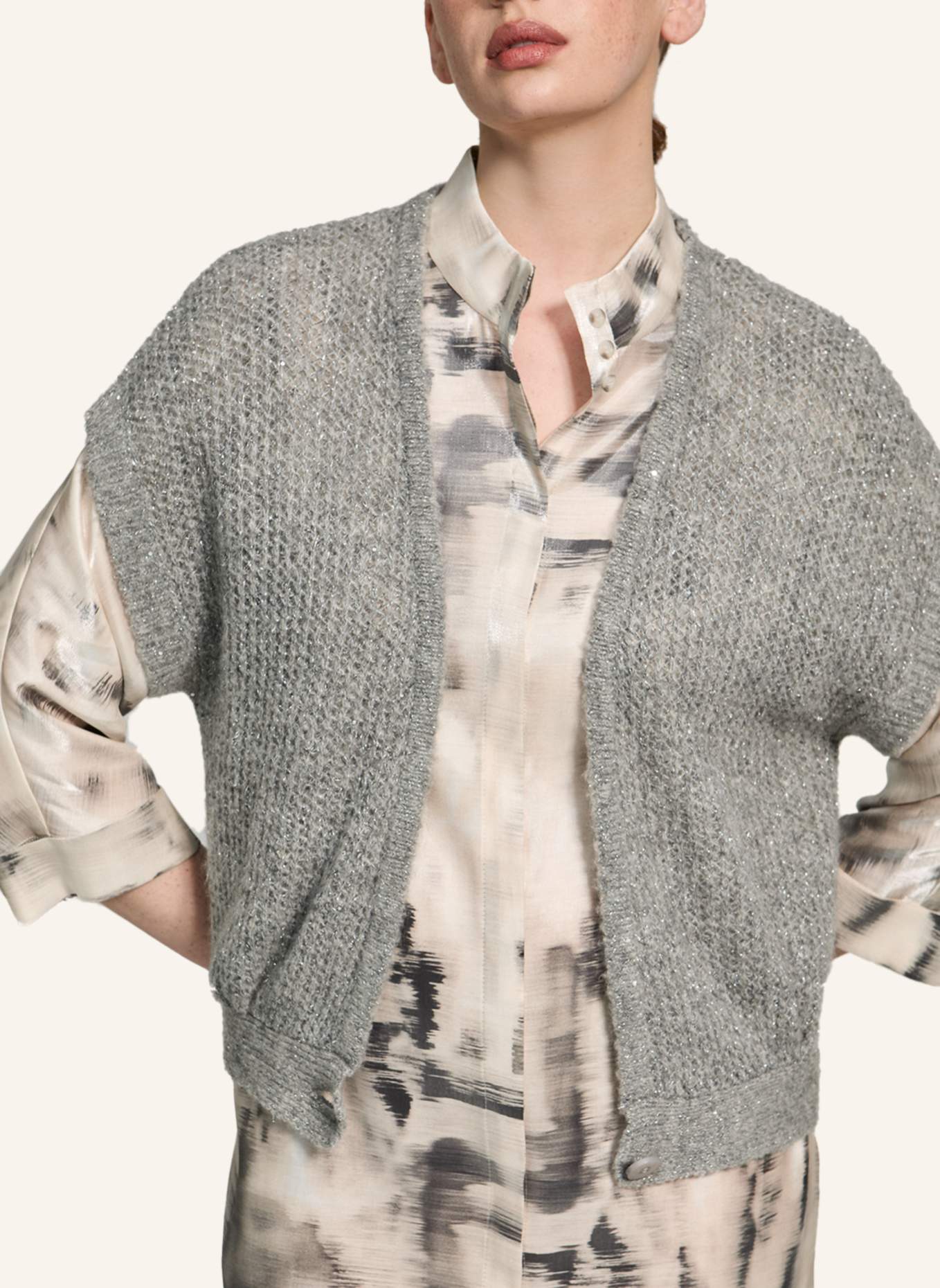 XANDRES Cardigan AYDA: GRAU