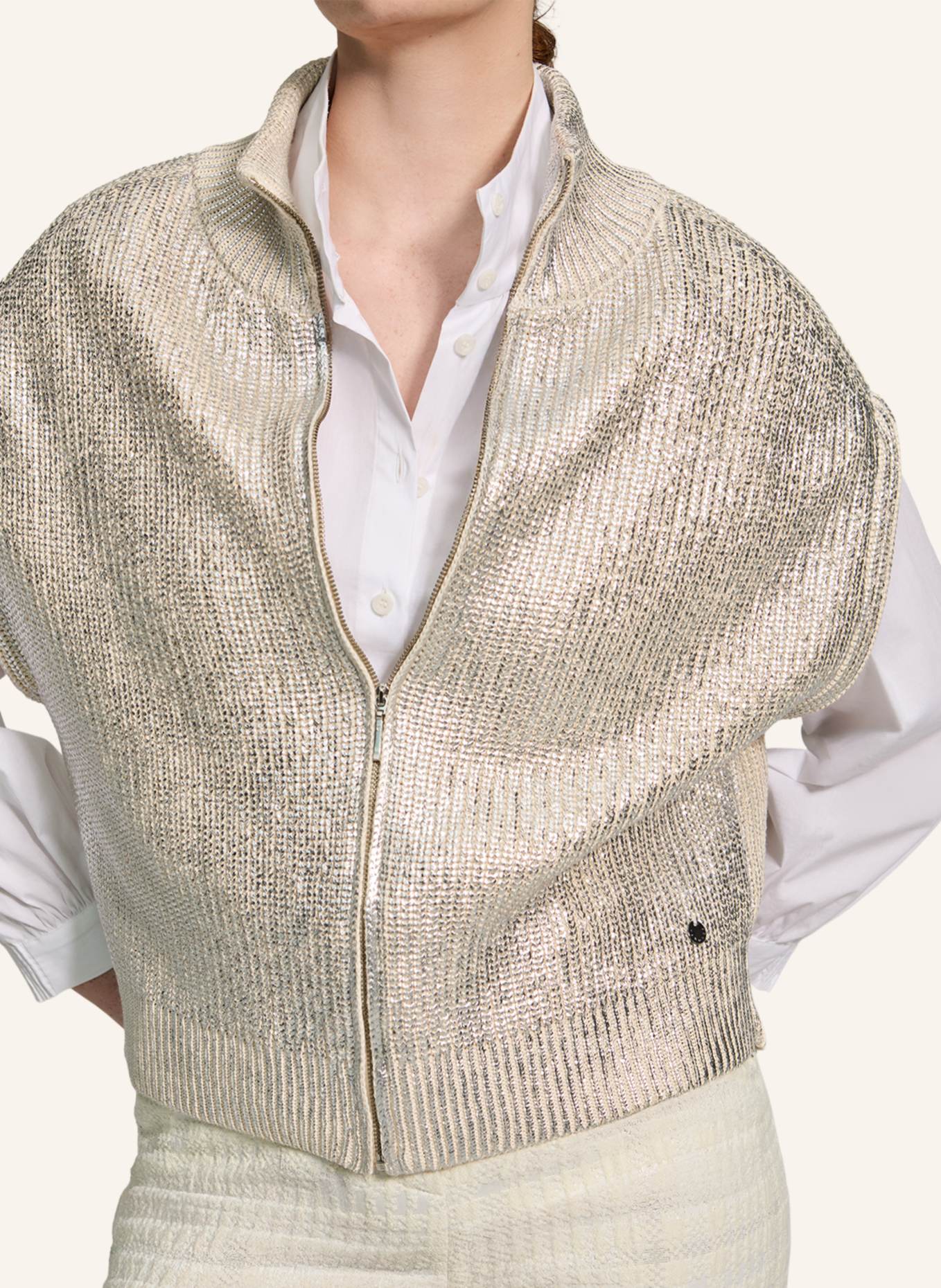 XANDRES Cardigan ROSEMONDE: BEIGE/ CREME