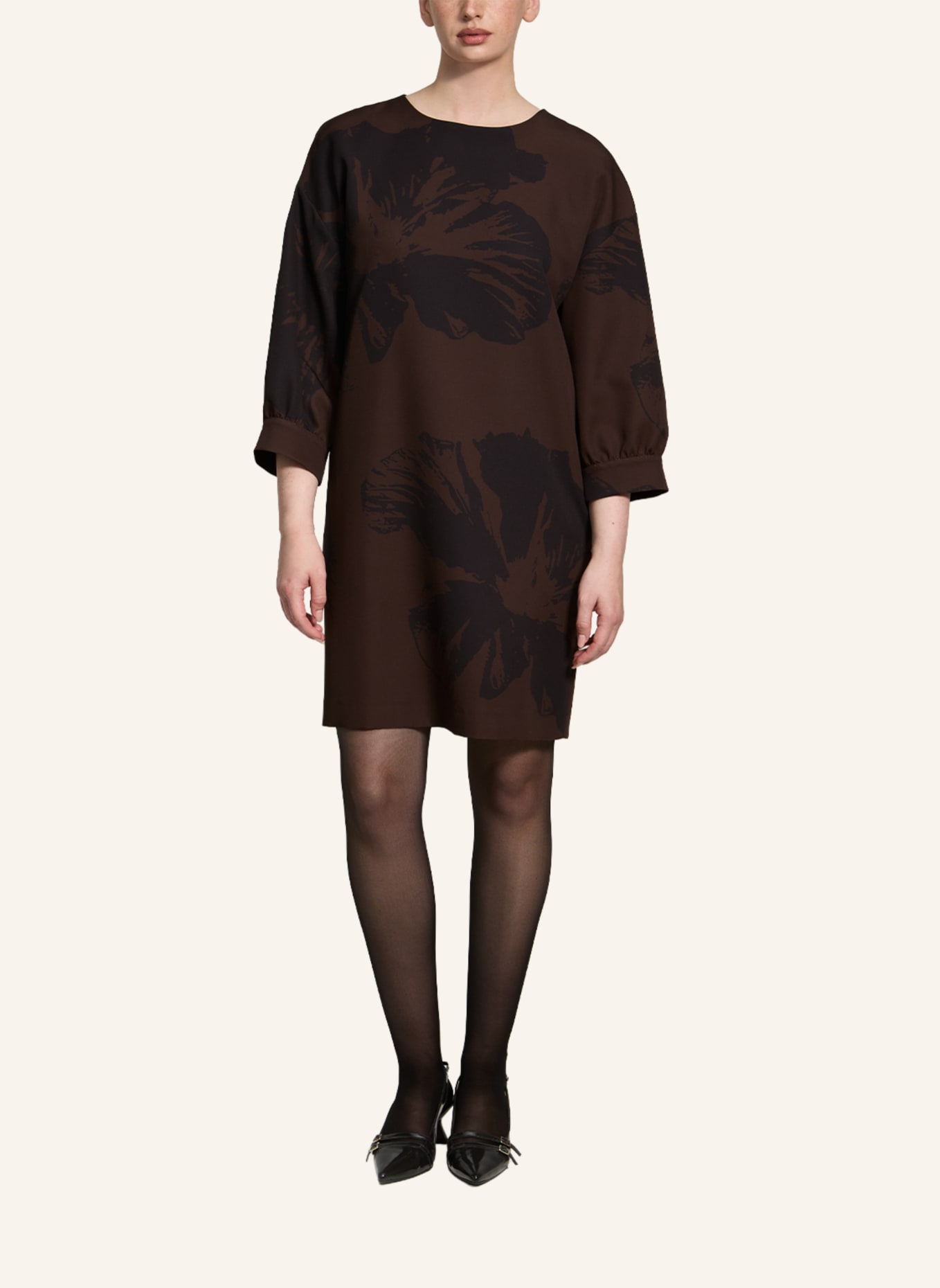 XANDRES Kleid KIKKI: DUNKELBRAUN/ BRAUN