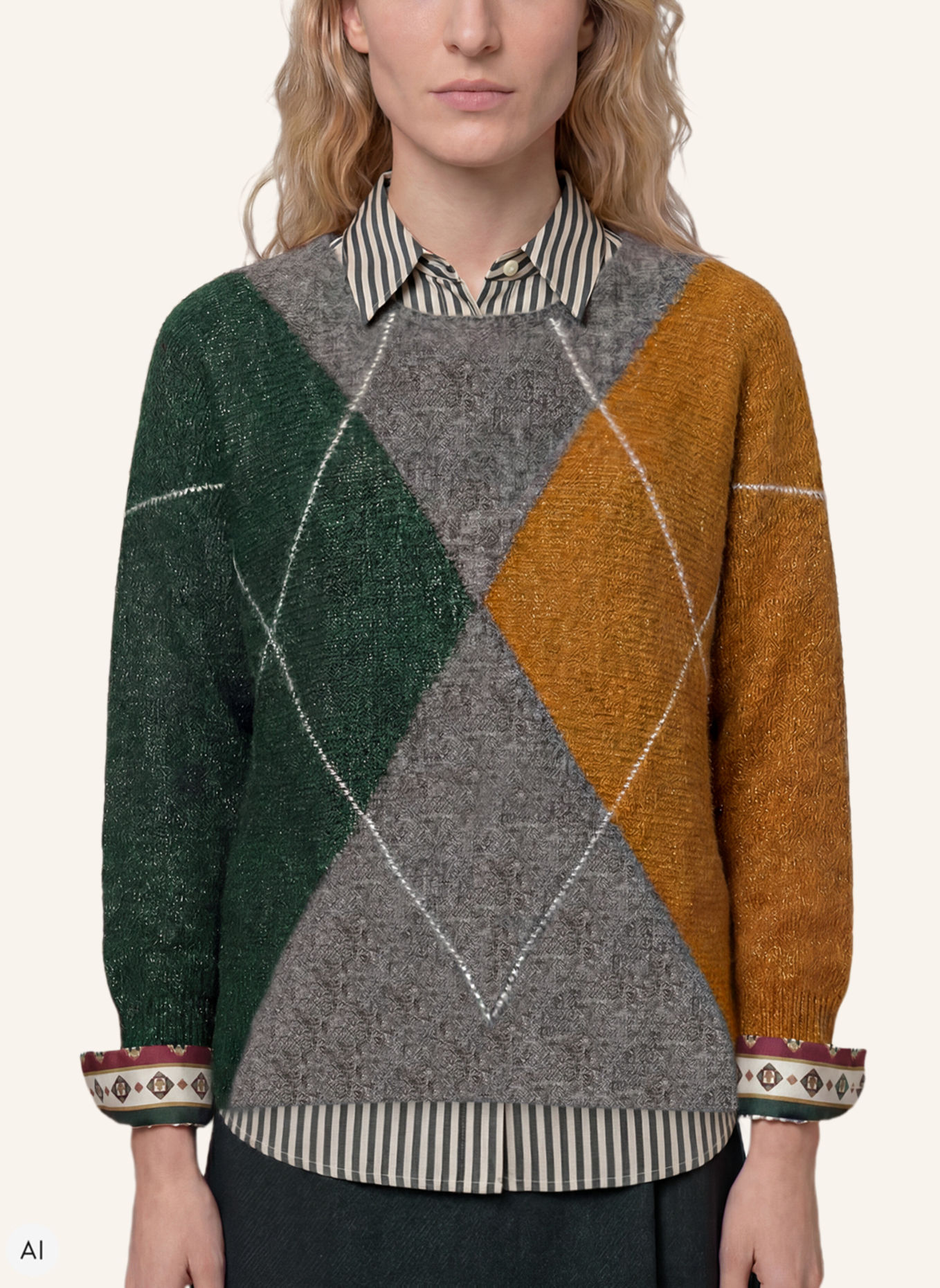 XANDRES Pullover BRETT: GRAU