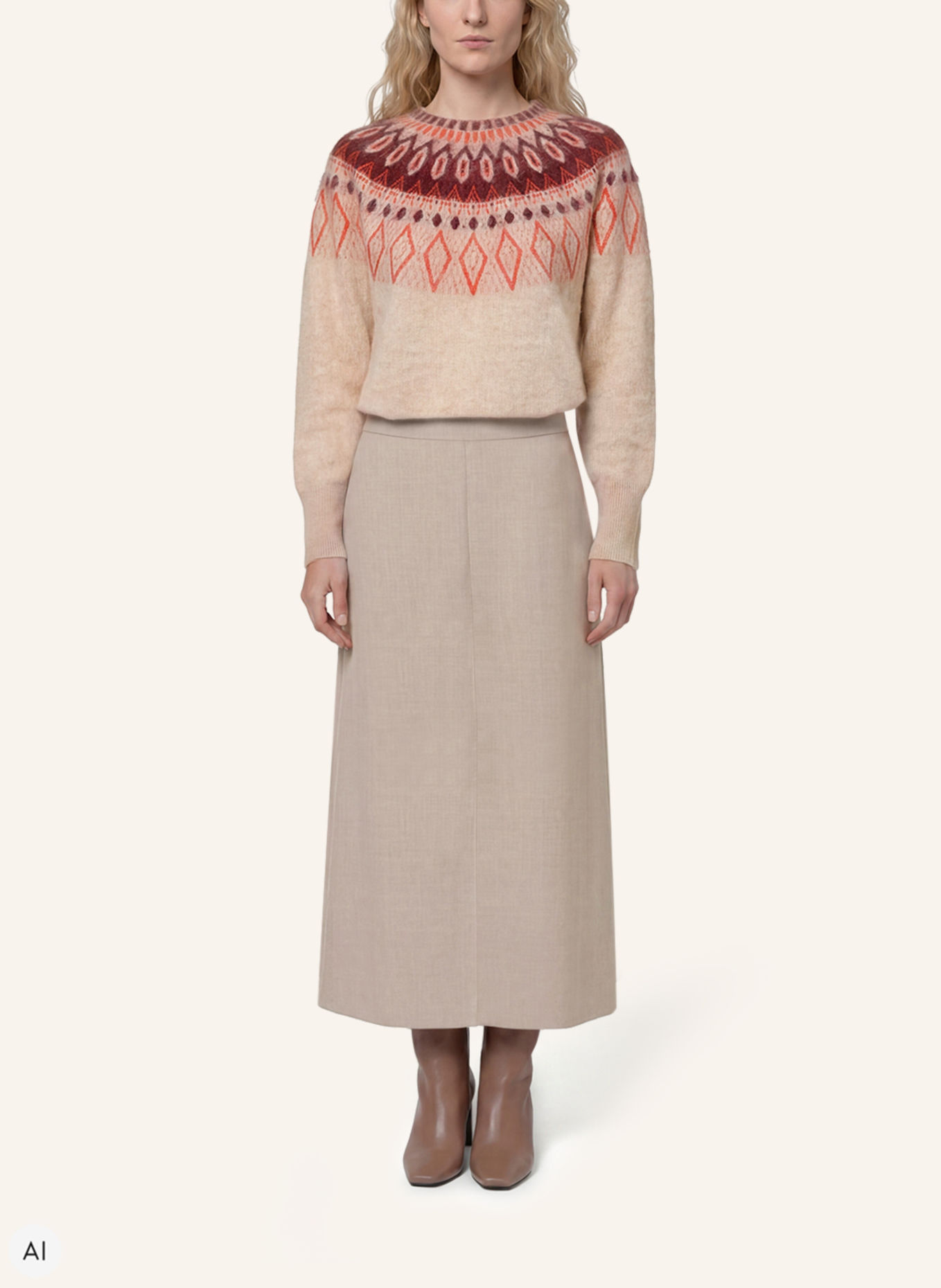 XANDRES Pullover SOLENN: BEIGE