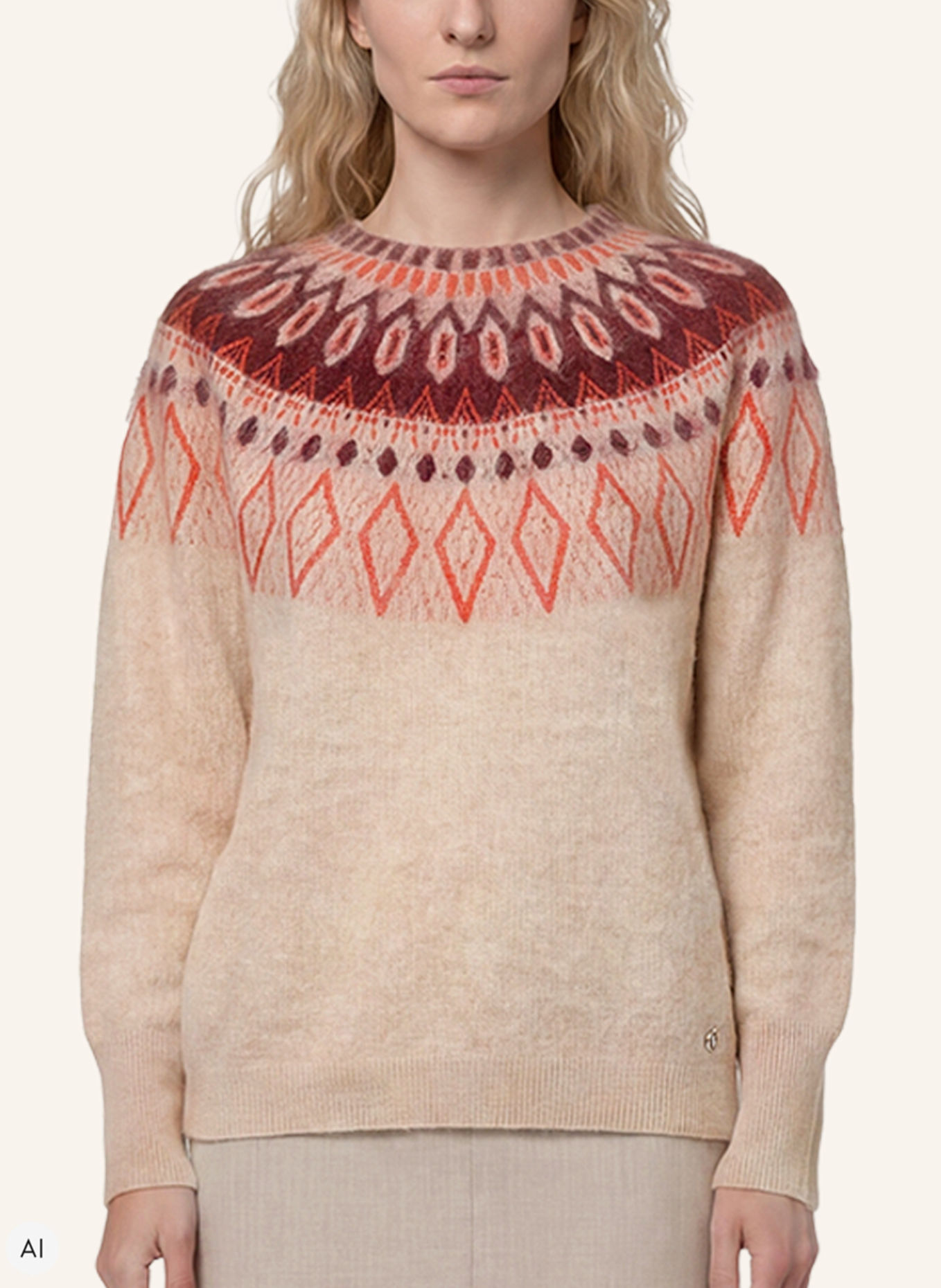 XANDRES Pullover SOLENN: BEIGE